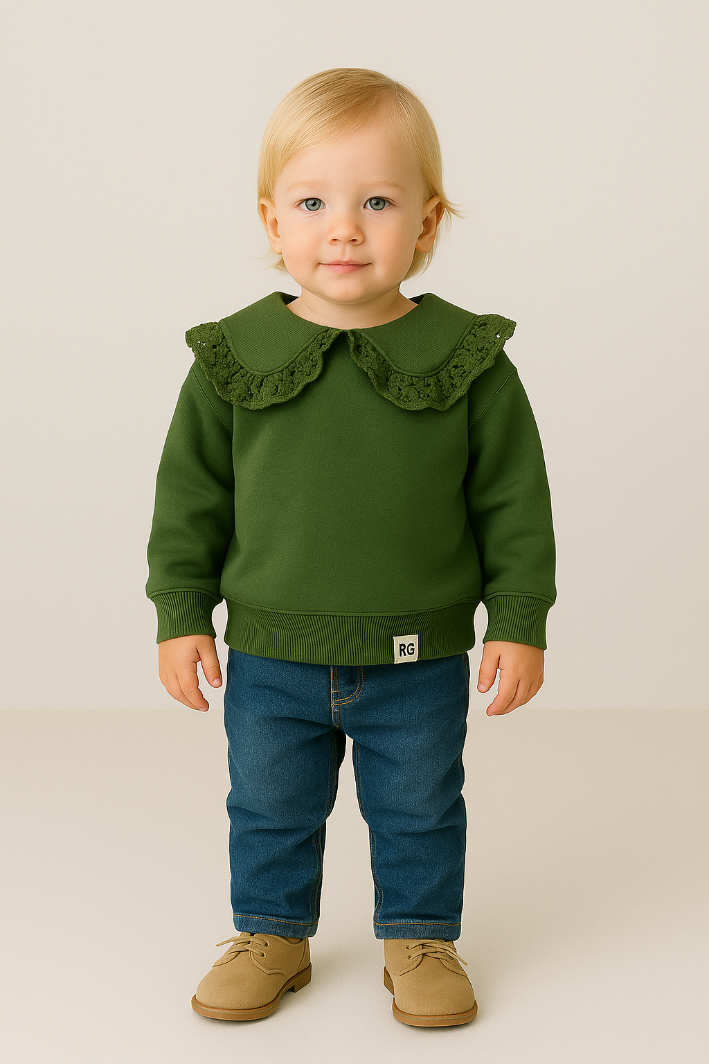 Bebek Dantelli Kazak | 6 Ay–4 Yaş | RG Brand | RG358 - HAKİ