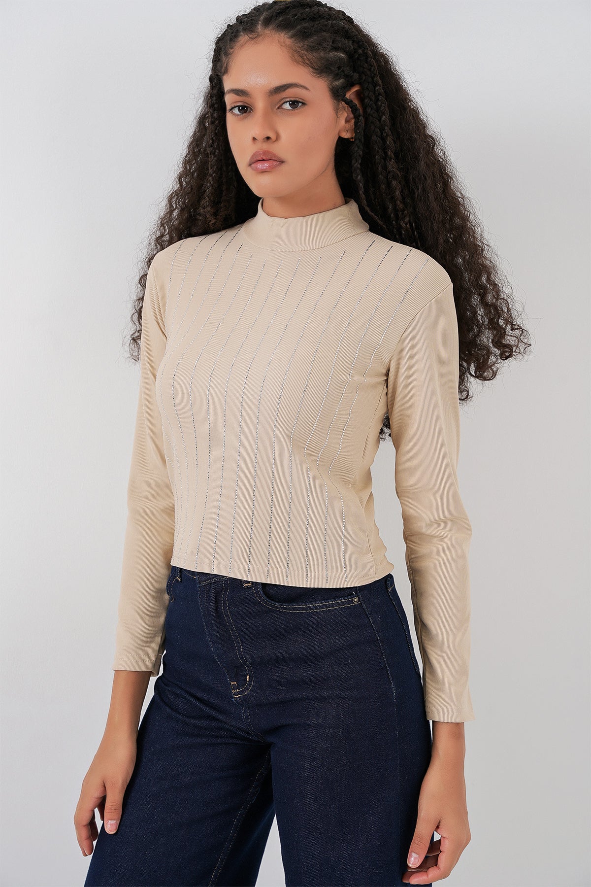 Body 922 cu pietre - Biscuit