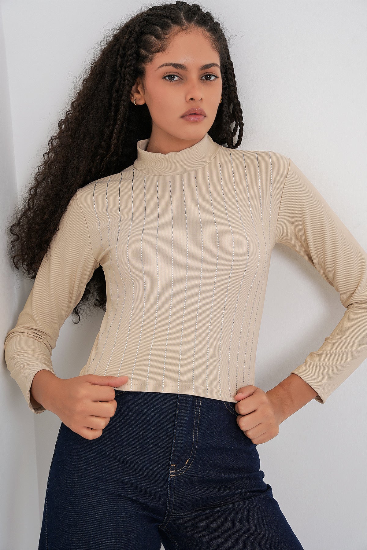 Body 922 cu pietre - Biscuit