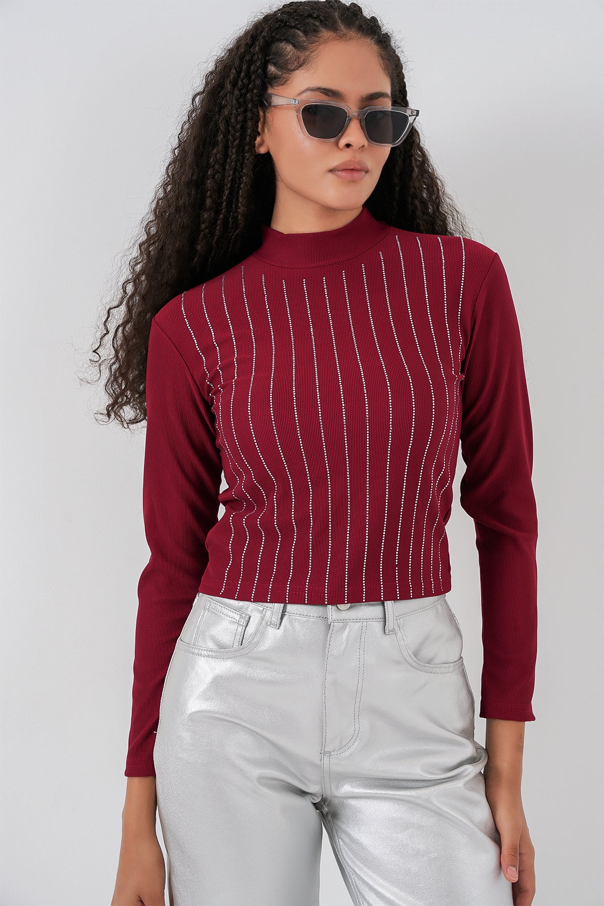 Body 922 cu pietre - Bordo