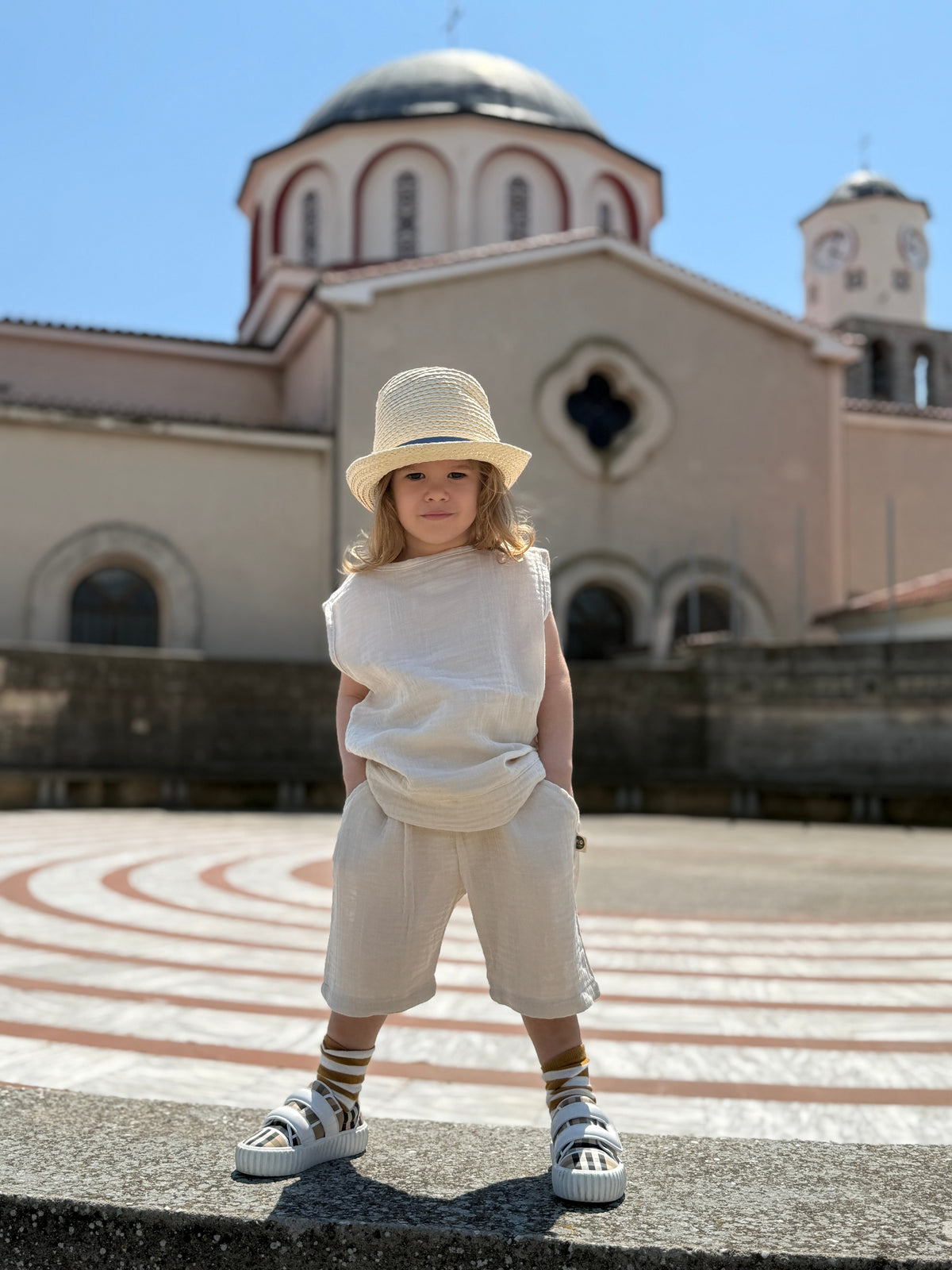 Bebek Müslin Atlet Ve Şort Seti | 6 Ay–4 Yaş | RG Brand | RG320 - KİREMİT