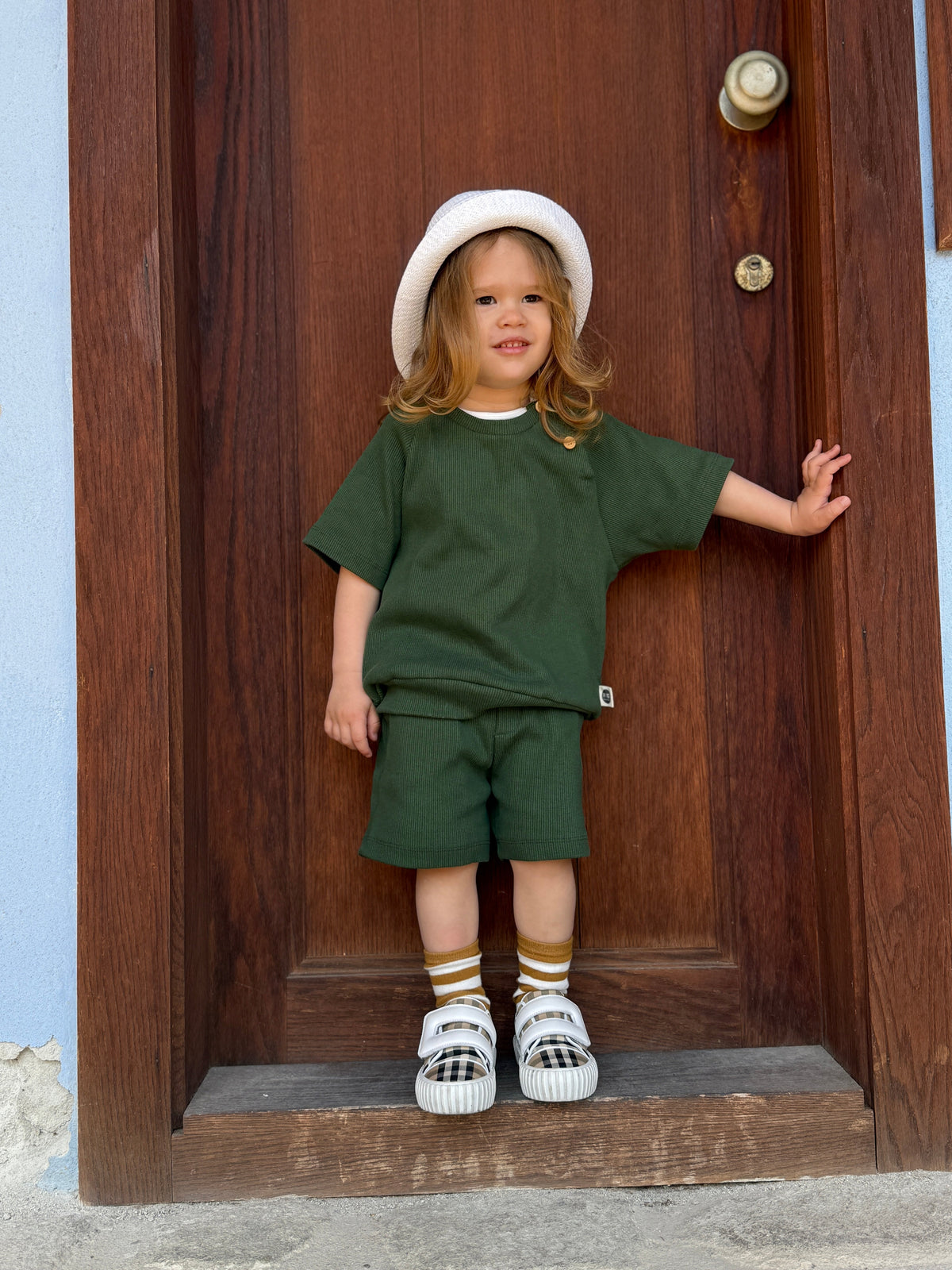 Kız ve Erkek Bebek Yazlık Tişört 2’li Set | 6 Ay–4 Yaş | RG Brand | RG342 - KİREMİT