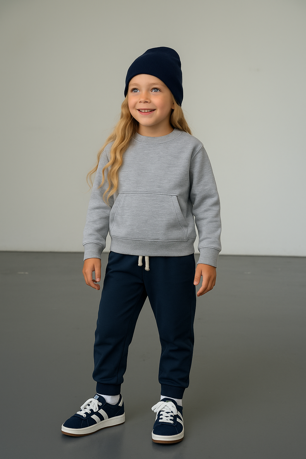Çocuk Kazak, Bere ve Eşofman Takımı | RG Brand | 3–9 Yaş | RG1482 - HARDAL