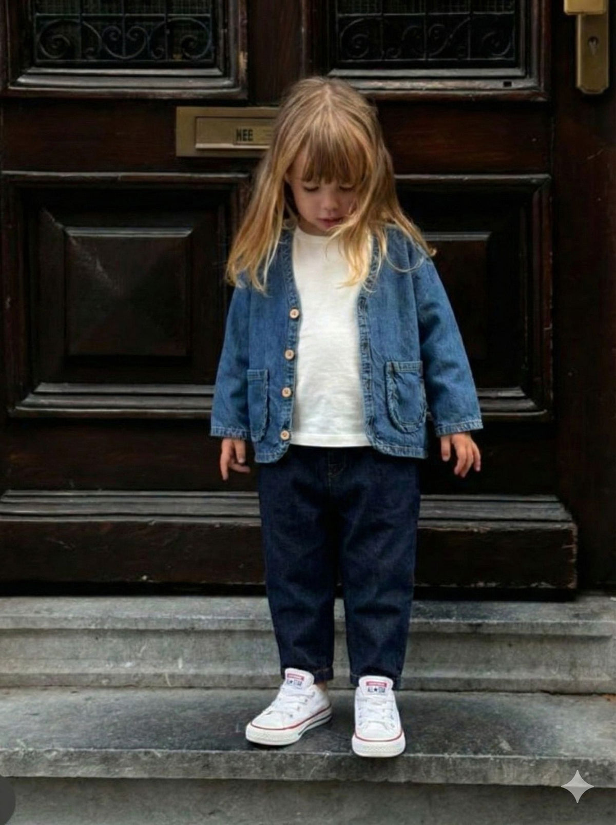 Kız ve Erkek Çocuk Oversize Kot Ceket | 3–9 Yaş | RG Brand | RG1621 - MAVİ