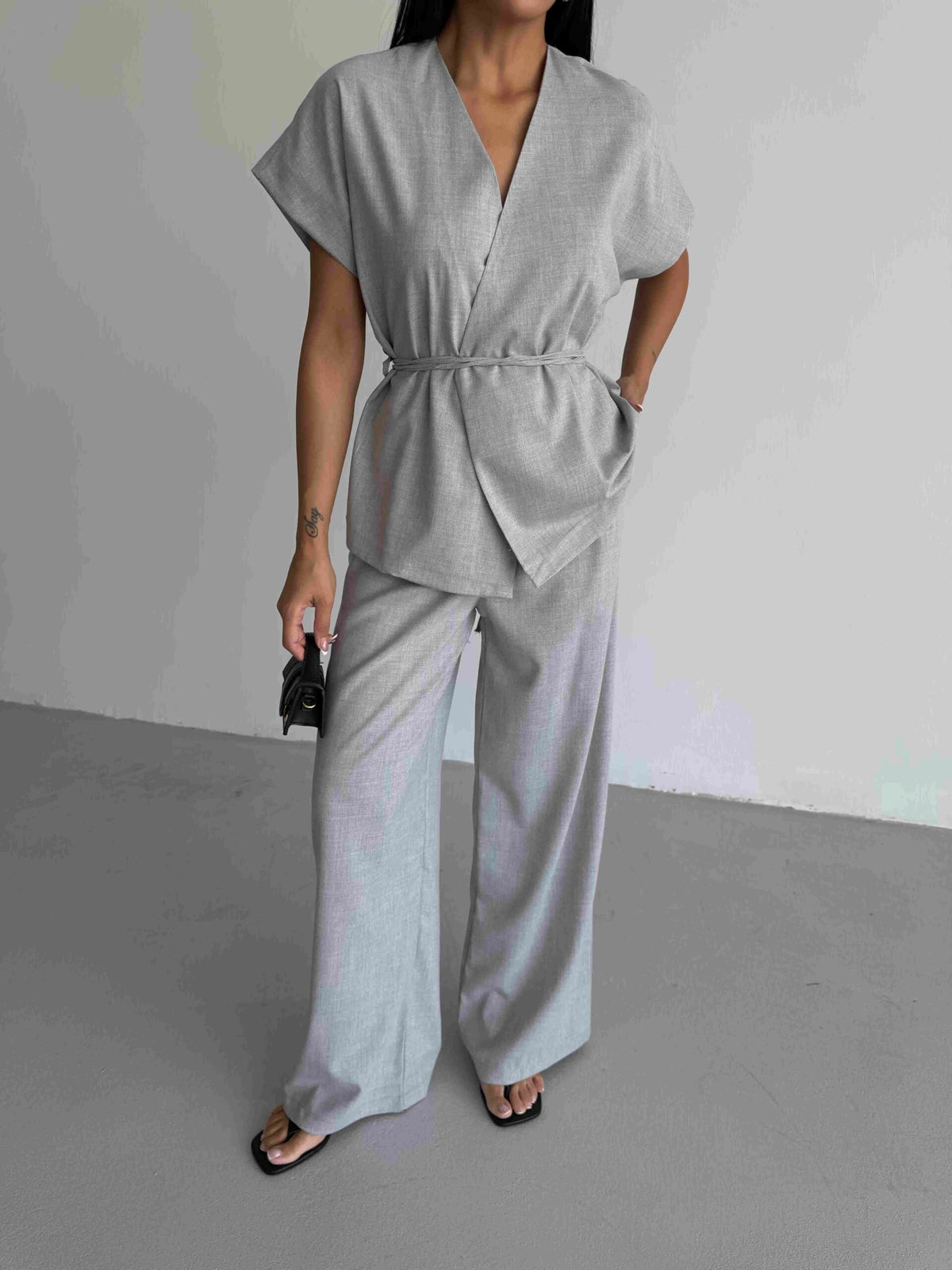 Set vestă - Gri