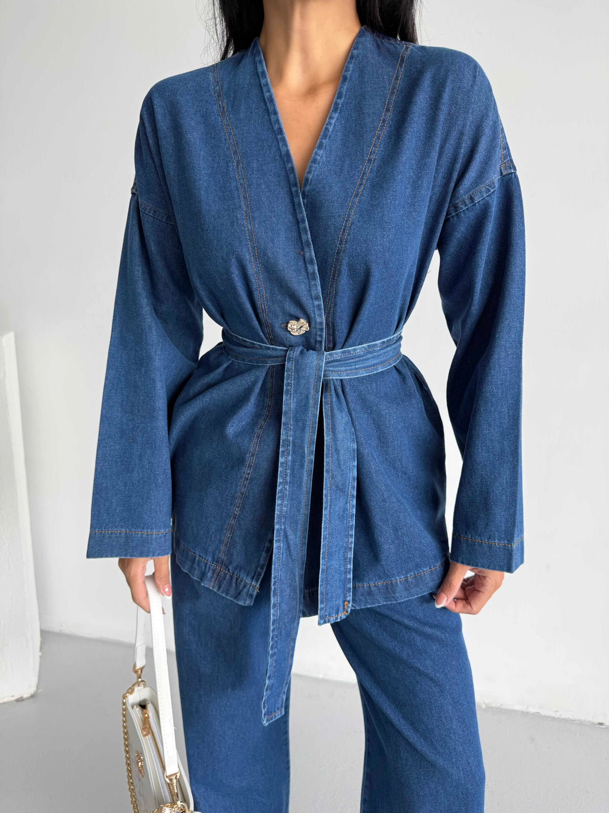 Set Kimono Denim 1801 - Bleumarin