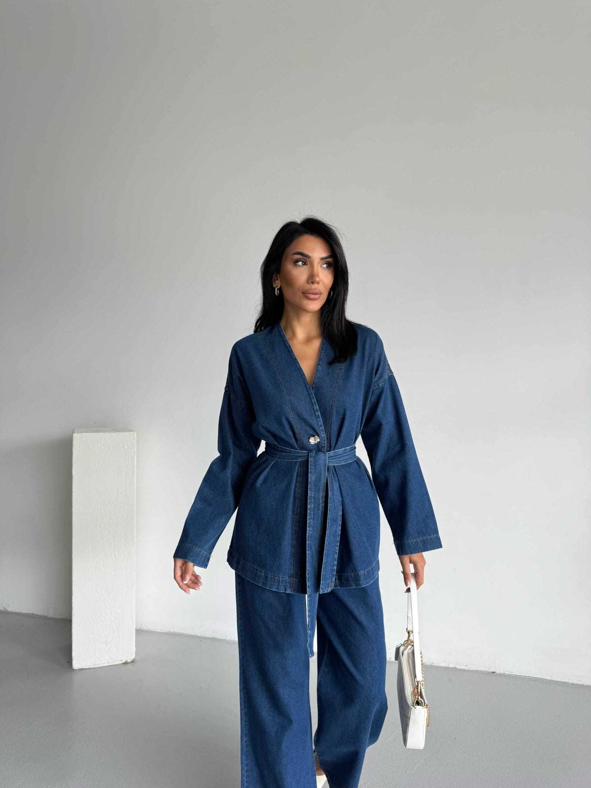 Set Kimono Denim 1801 - Bleumarin