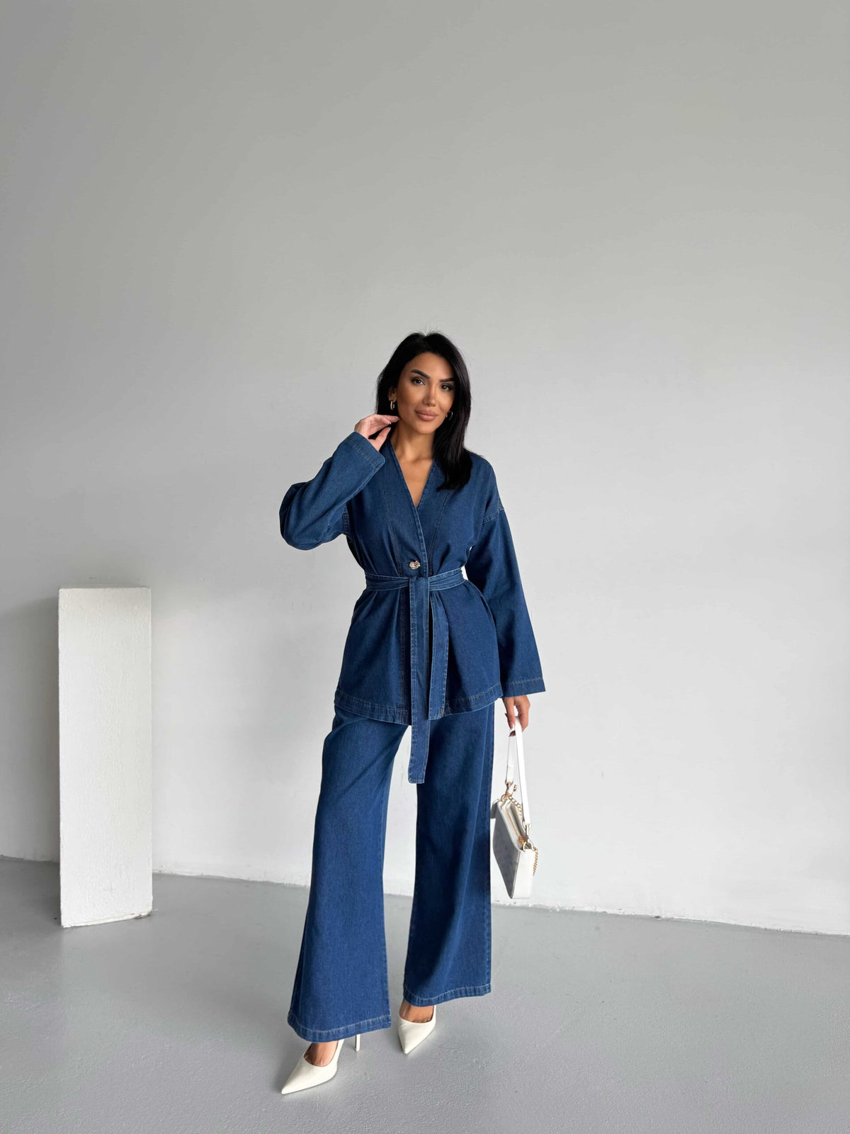 Set Kimono Denim 1801 - Bleumarin