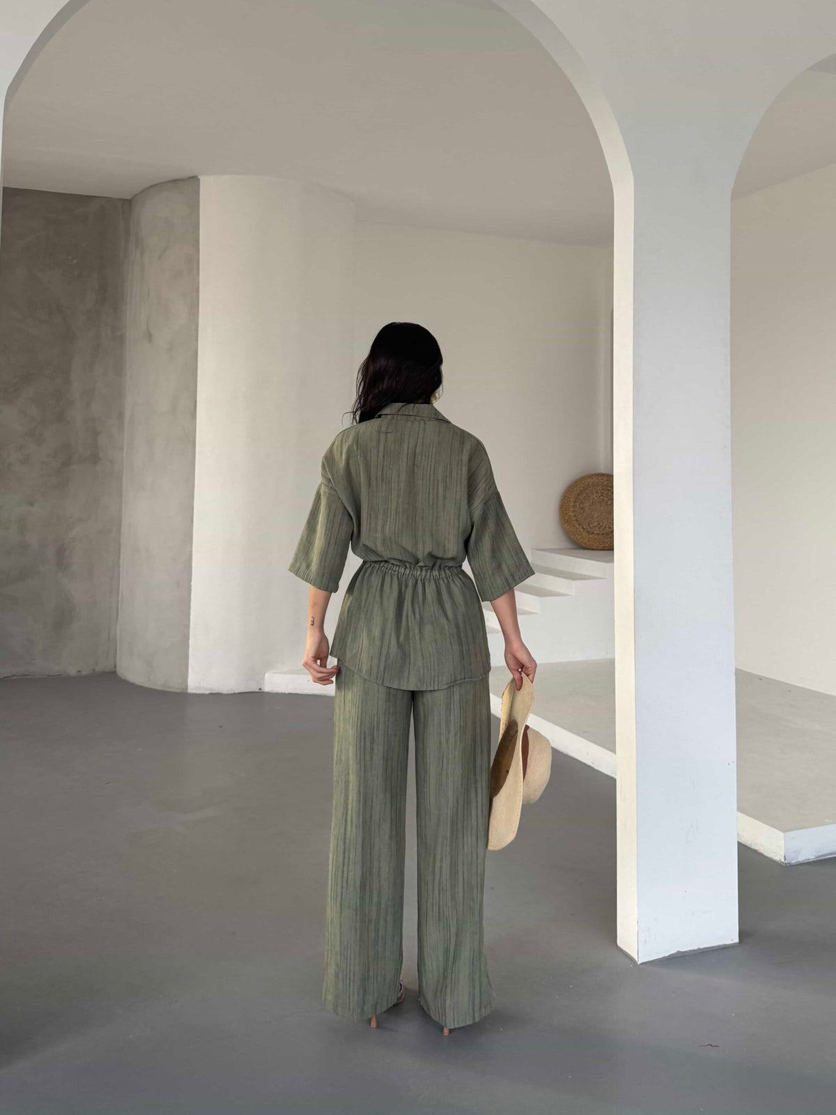 Ansamblu cămașă și pantalon - Khaki