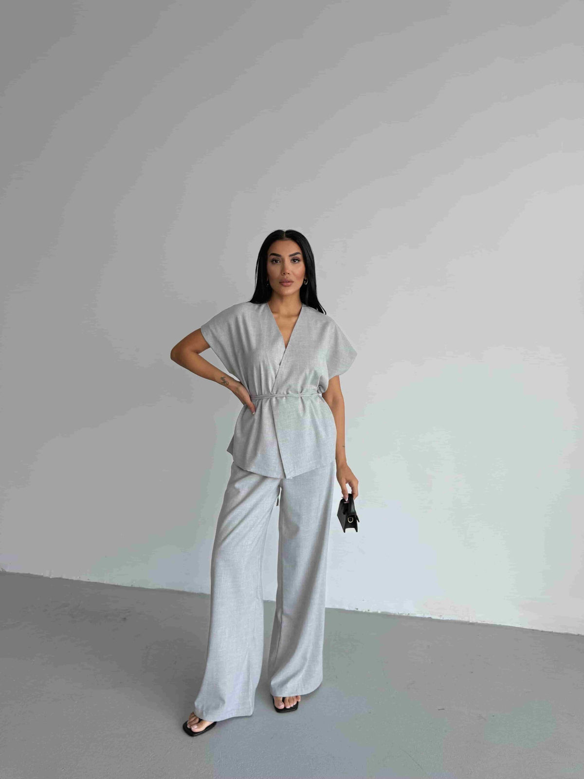 Set vestă - Gri
