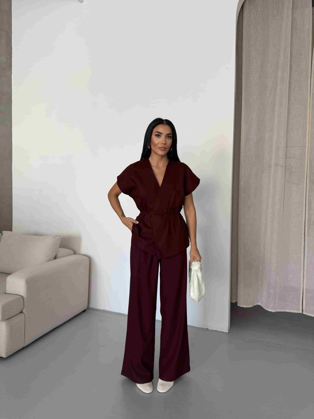 Yelek Takım - Bordo