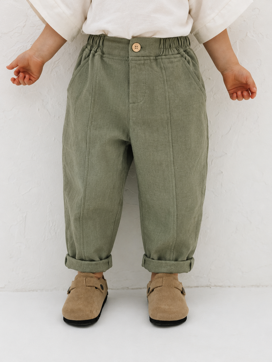 Çocuk Bol Balon Pantolon | 3–9 Yaş | Erkek & Kız | %100 Pamuk Keten | RG Brand | RG1756 - LACİVERT