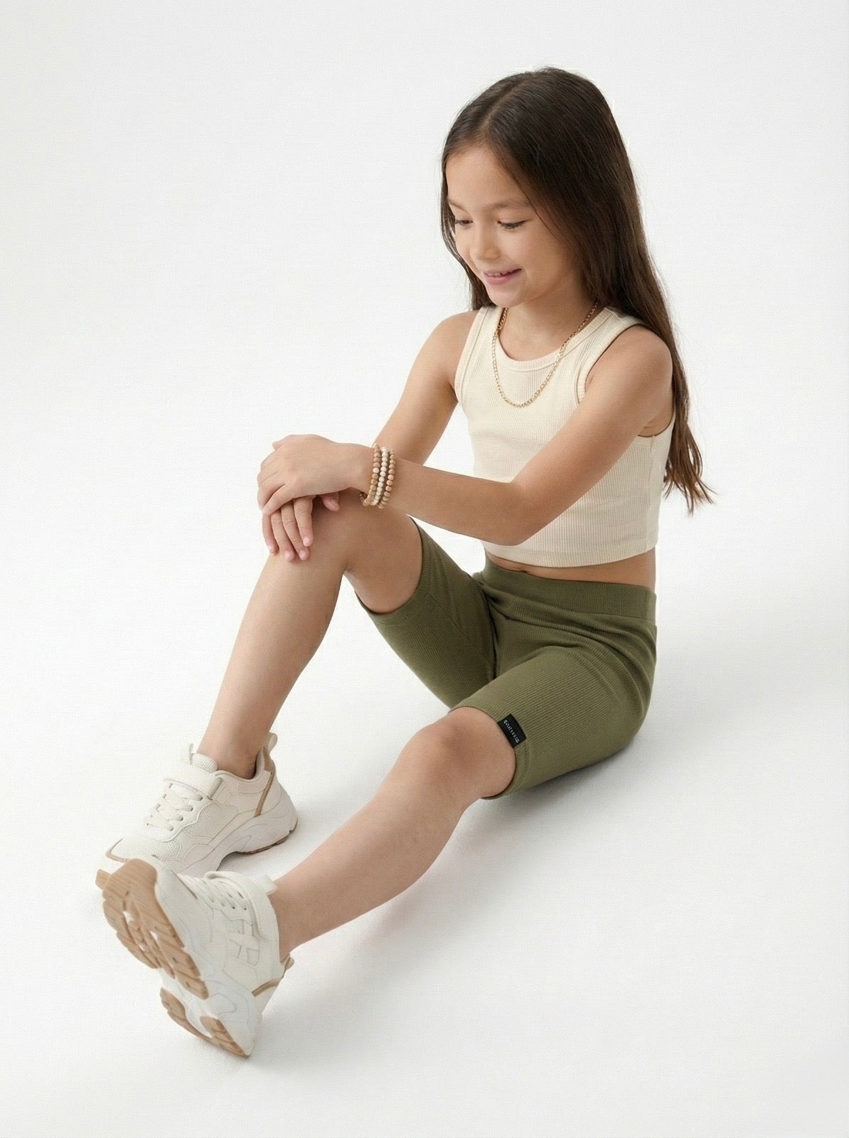 Kız Çocuk Basic Likralı Capri Tayt | 3–9 Yaş | RG Brand | RG1363 - GRİ