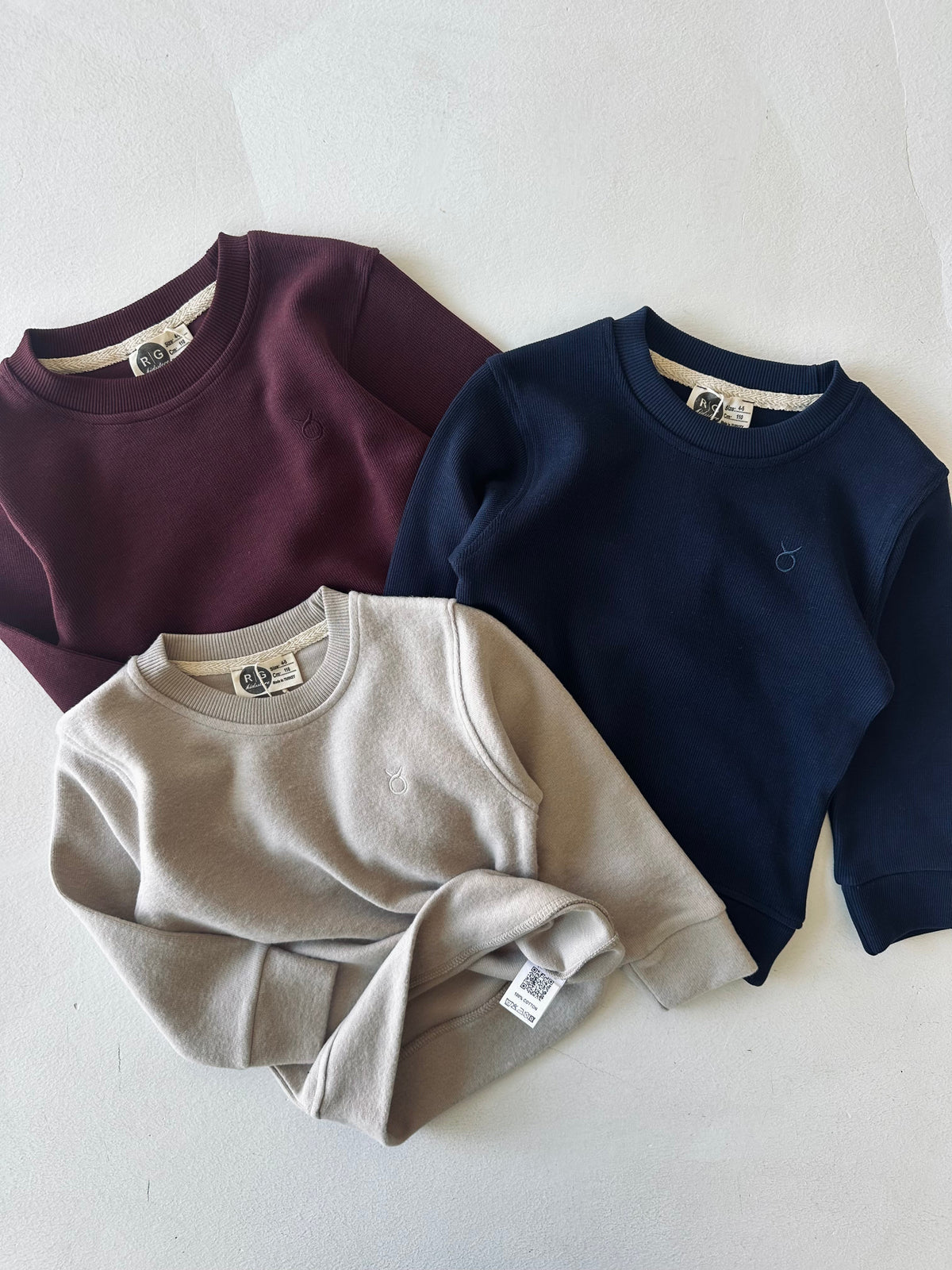 Çocuk Selanik Triko Sweat | Günlük Ve Okul | 3–9 Yaş | RG Brand | RG1507 - BORDO
