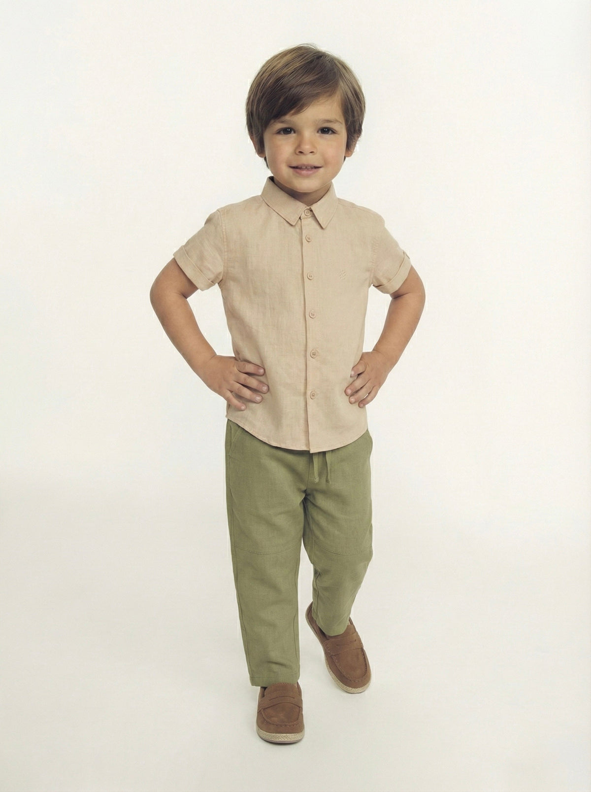 Çocuk Unisex Keten Pantolon | 3–9 Yaş | RG Brand | RG1575 - MİNT