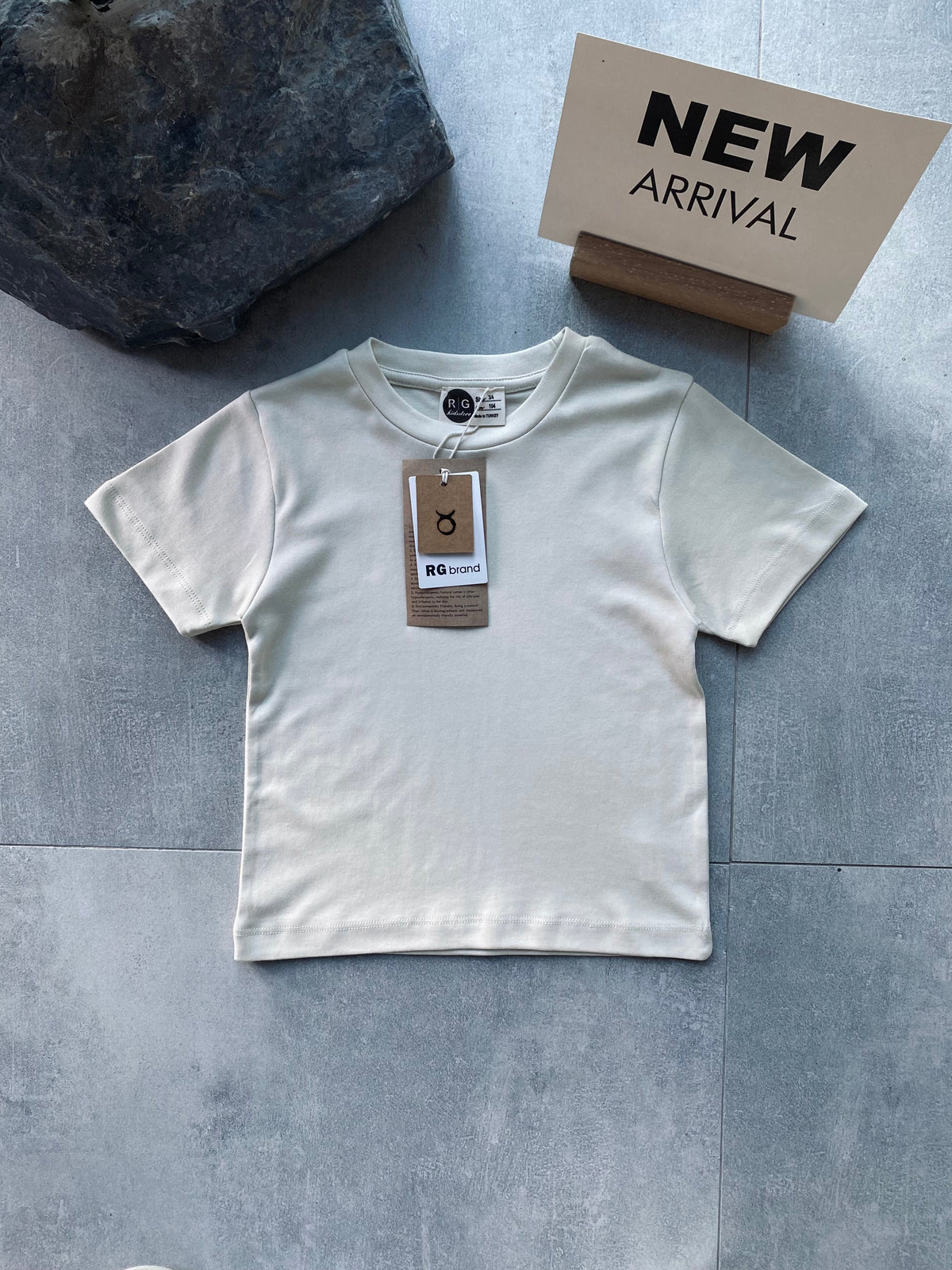 Çocuk Pamuklu Basic Tişört | 3–9 Yaş | RG Brand | RG1583 - TAŞ