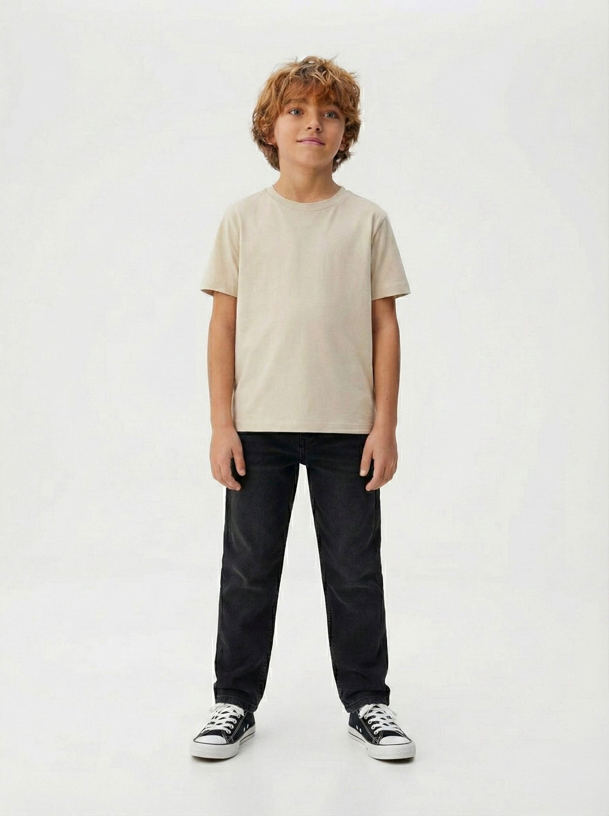 Çocuk Pamuklu Basic Tişört | 3–9 Yaş | RG Brand | RG1583 - MAVİ