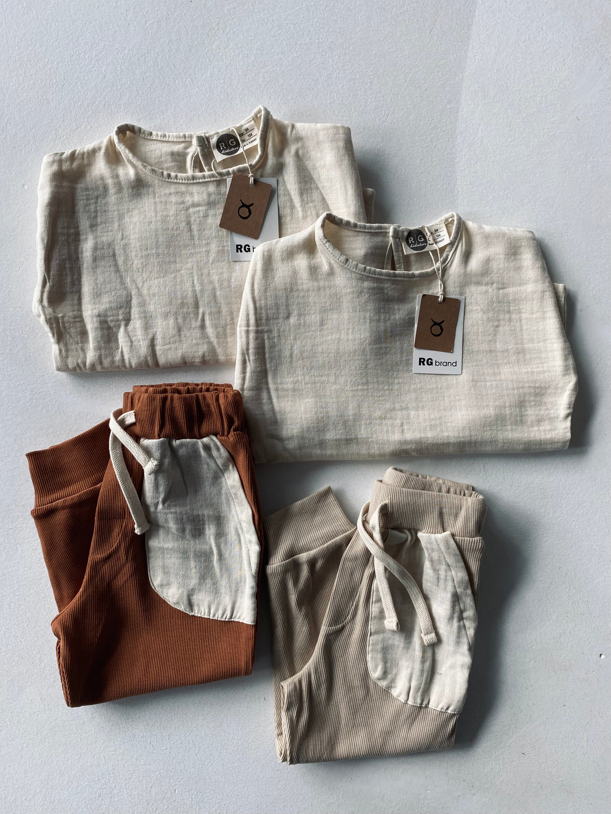 Çocuk Müslin Üst ve Alt Takım | 3–9 Yaş | RG Brand | RG1611 - TAŞ