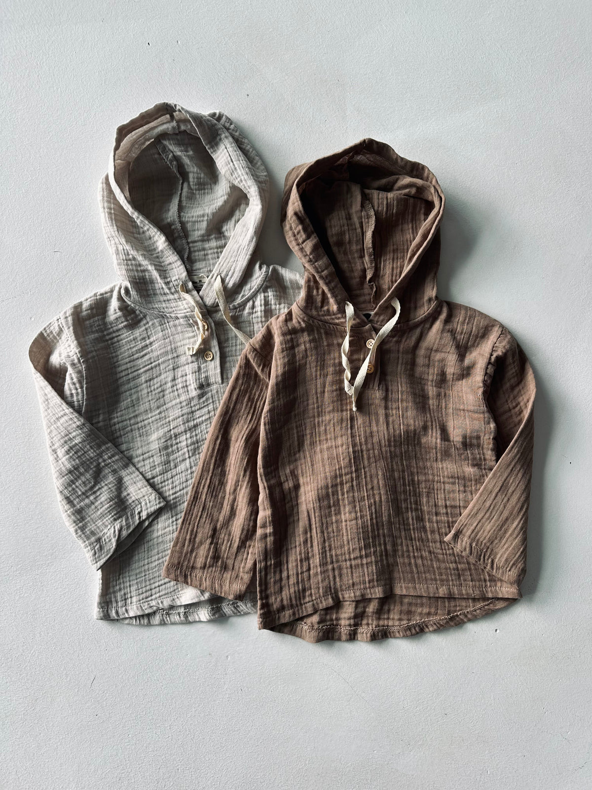 Çocuk Müslin Kapüşonlu Üst | 3–9 Yaş | RG Brand | RG1619 - EKRU