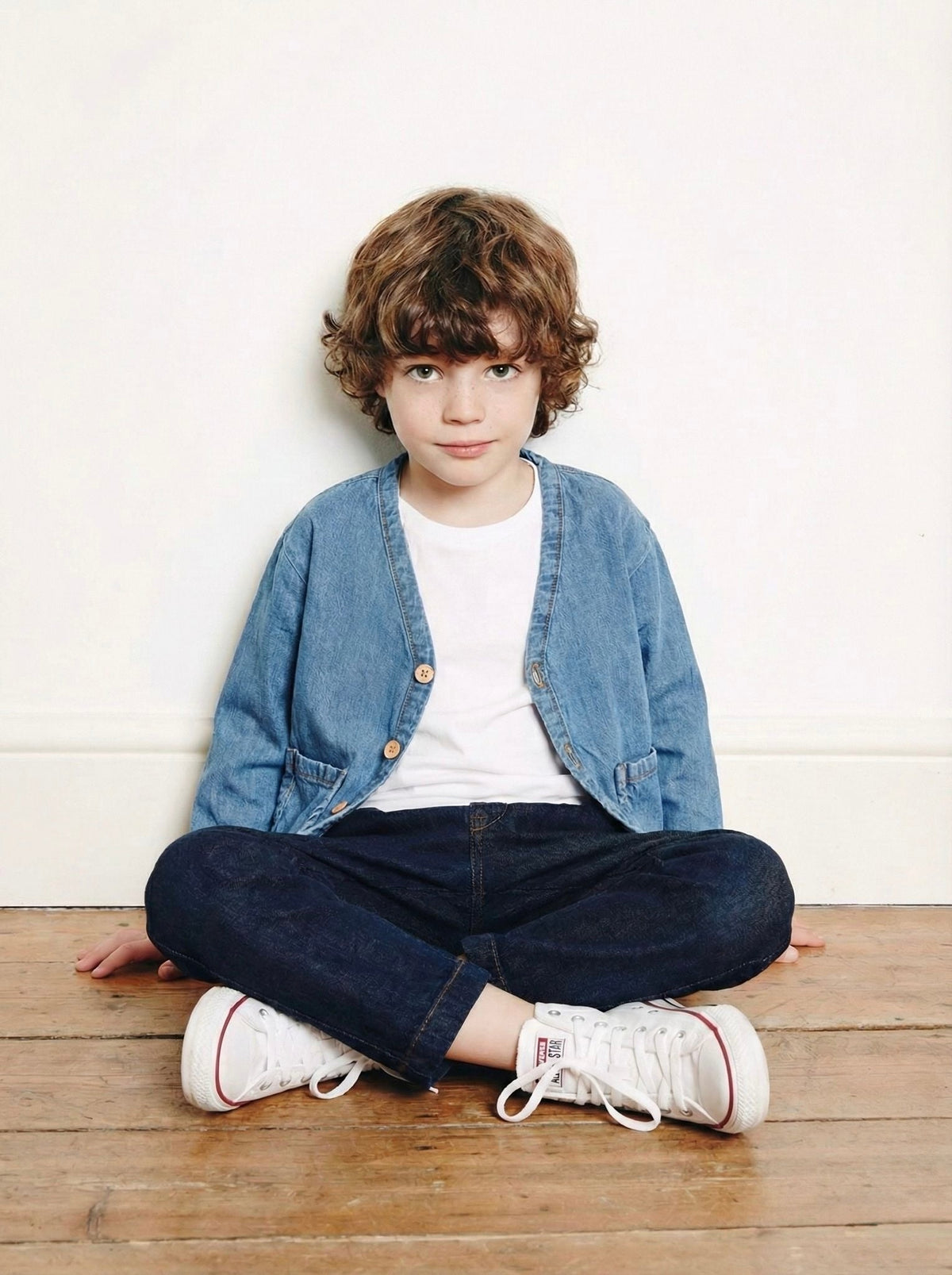 Kız ve Erkek Çocuk Oversize Kot Ceket | 3–9 Yaş | RG Brand | RG1621 - MAVİ