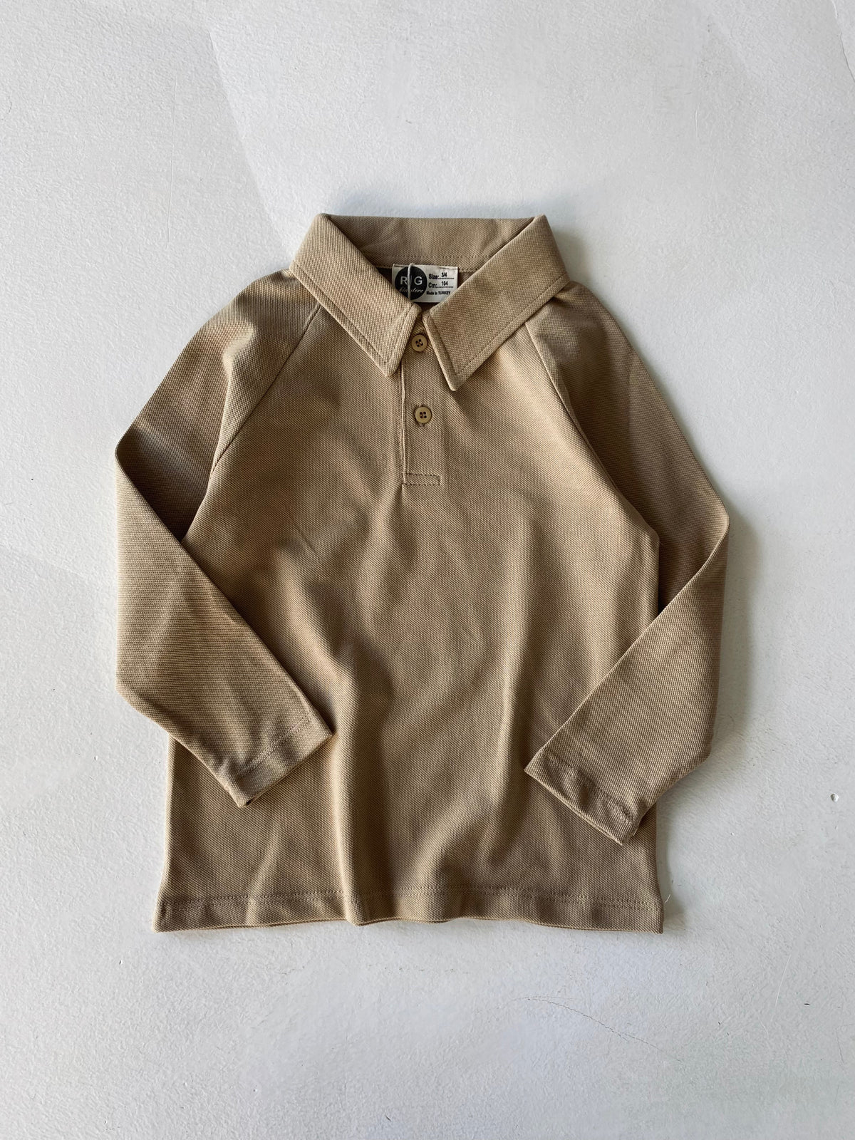 Çocuk Uzun Kollu Polo Yaka Pike Tişört | 3–9 Yaş | RG Brand | RG1634 - LACİVERT