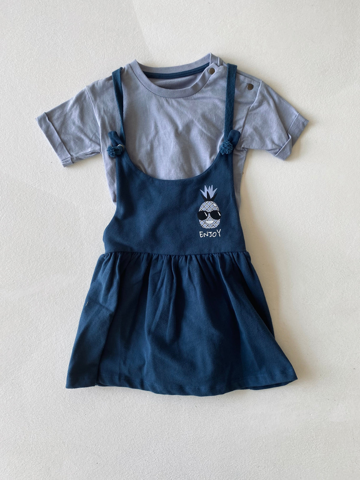 Tişörtlü Kız Çocuk Tulum Elbise | RG Brand | 6 Ay–4 Yaş | RG165 - YEŞİL