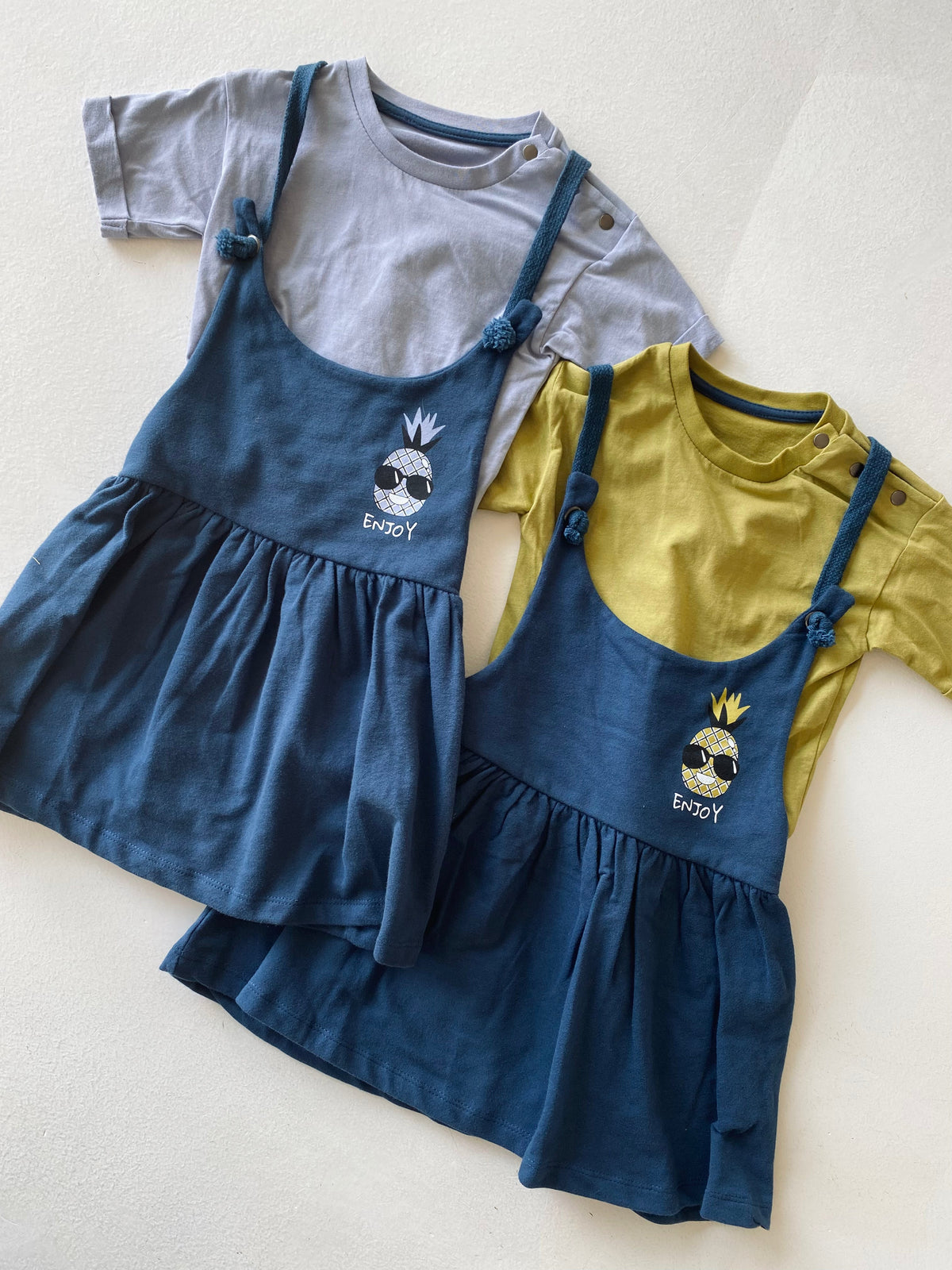 Tişörtlü Kız Çocuk Tulum Elbise | RG Brand | 6 Ay–4 Yaş | RG165 - YEŞİL
