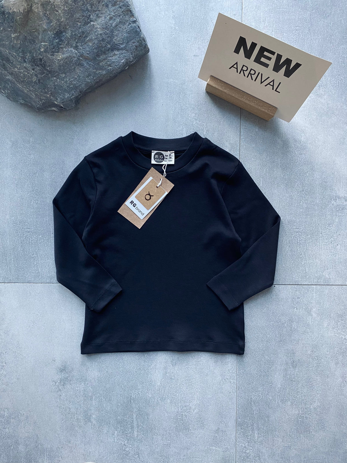 Genç Çocuk Basic Uzun Kollu Pamuk Tişört | Kız Ve Erkek | 9–15 Yaş | RG Brand | RG3701 - FÜME