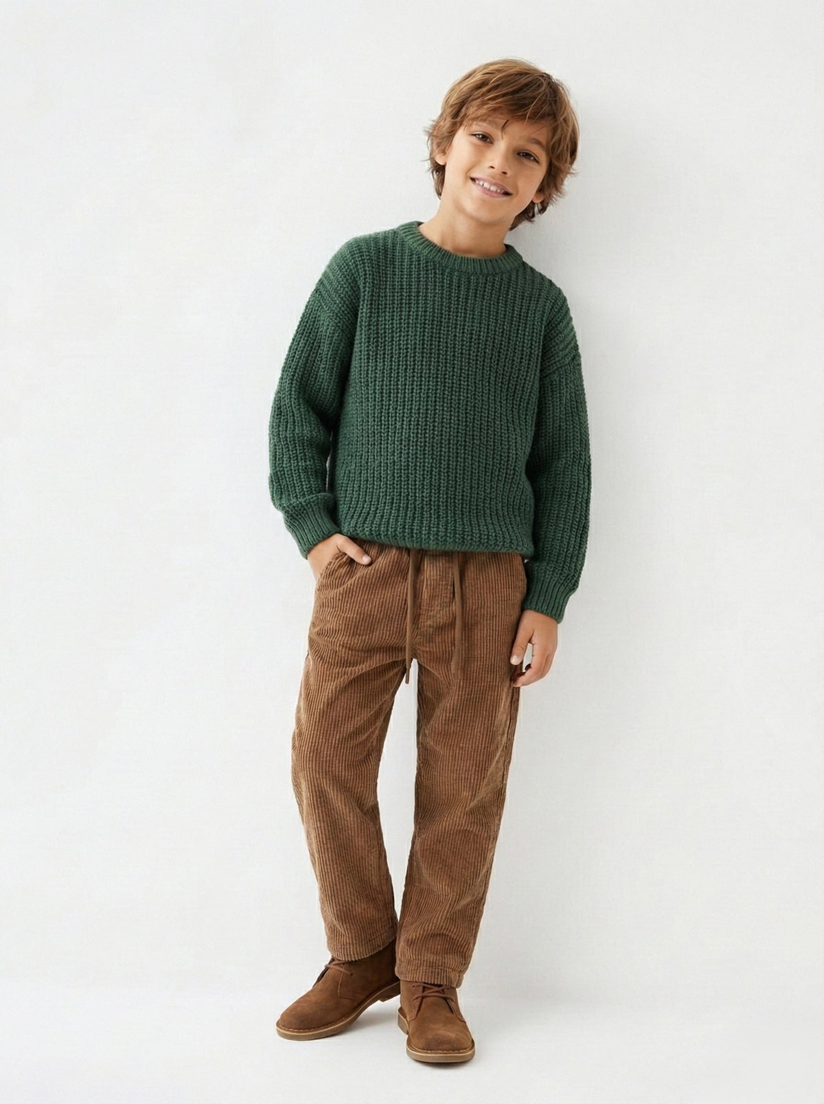 Çocuk Kadife Pantolon | 3–9 Yaş | Kız ve Erkek | RG Brand | RG1717 - TAŞ