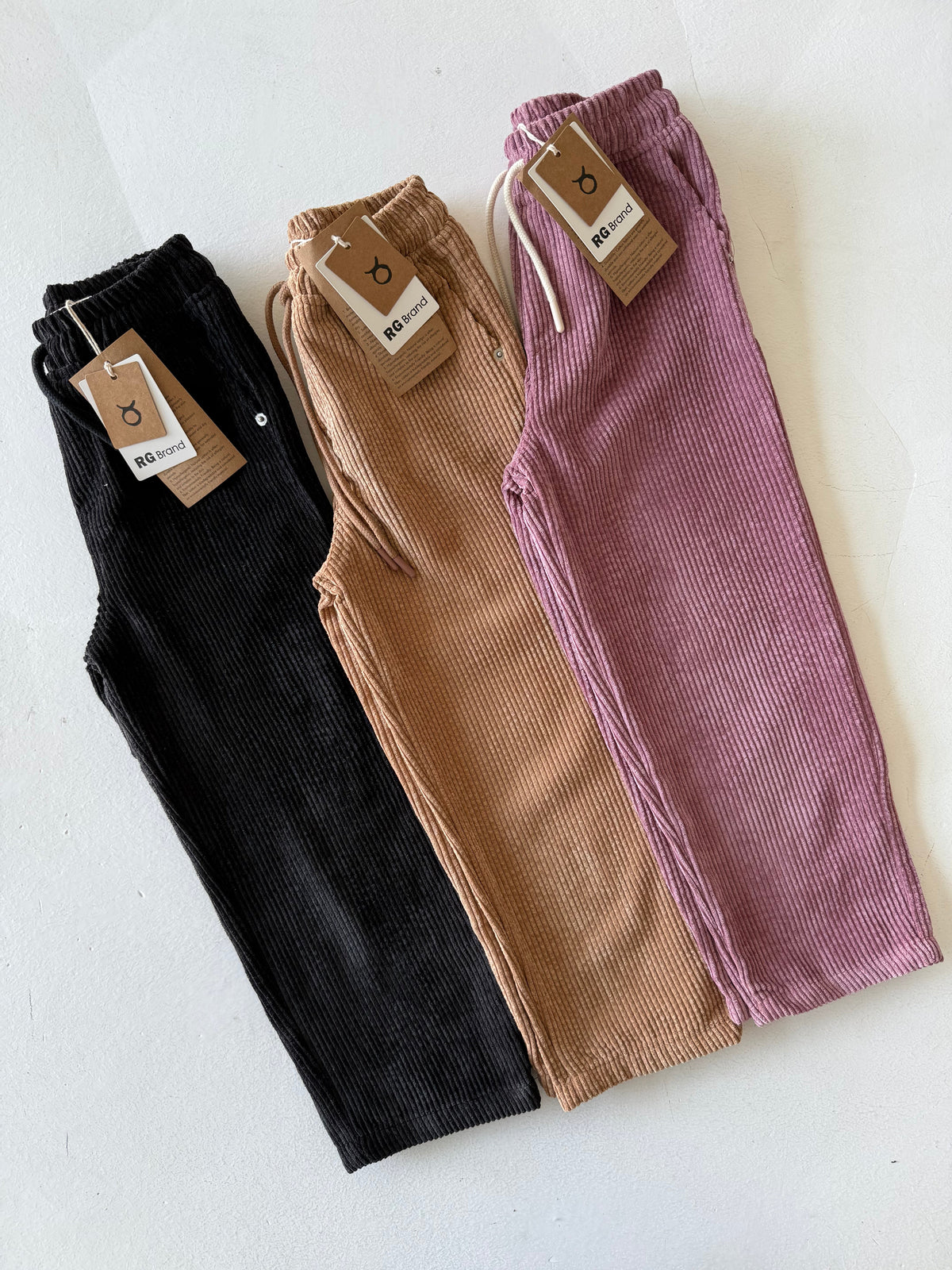 Çocuk Kadife Pantolon | 3–9 Yaş | Kız ve Erkek | RG Brand | RG1717 - TAŞ