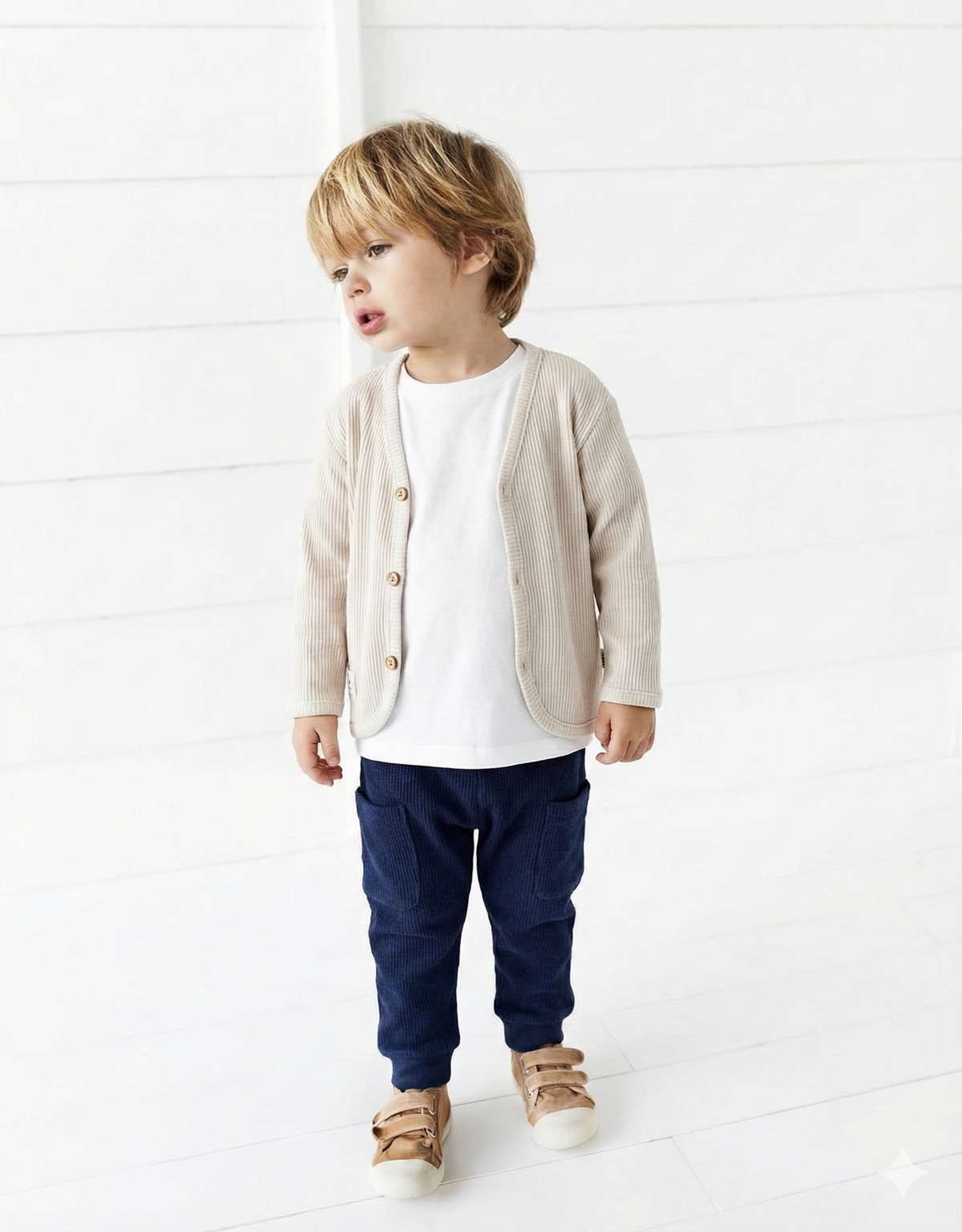 Unisex Düğme Detaylı Bebek Hırkası | 6 Ay–4 Yaş | RG Brand | RG164 - MAVİ