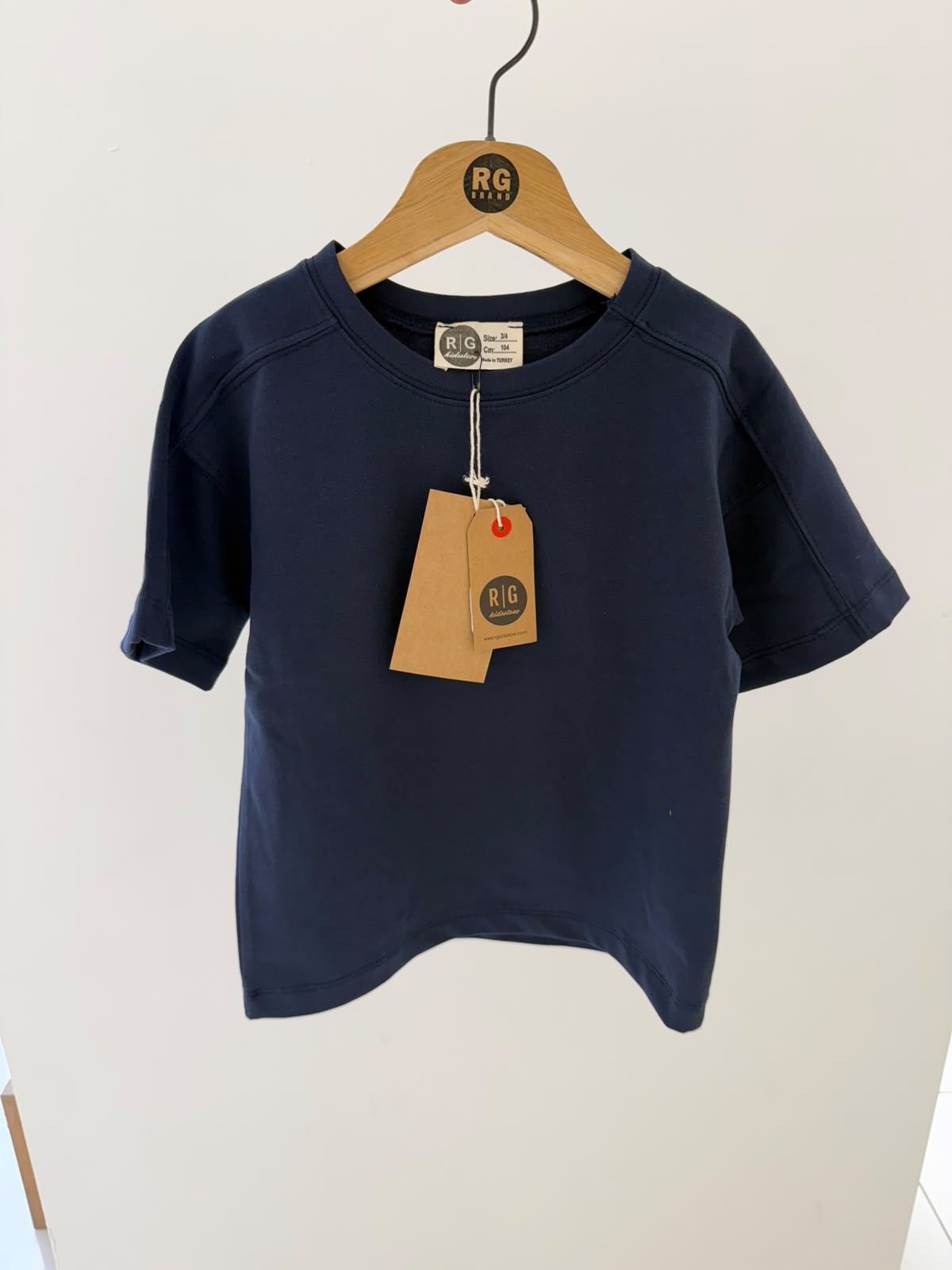 Çocuk Oversize Basic Tişört | %100 Pamuk | 3–9 Yaş | Kız & Erkek | RG1766 - TAŞ