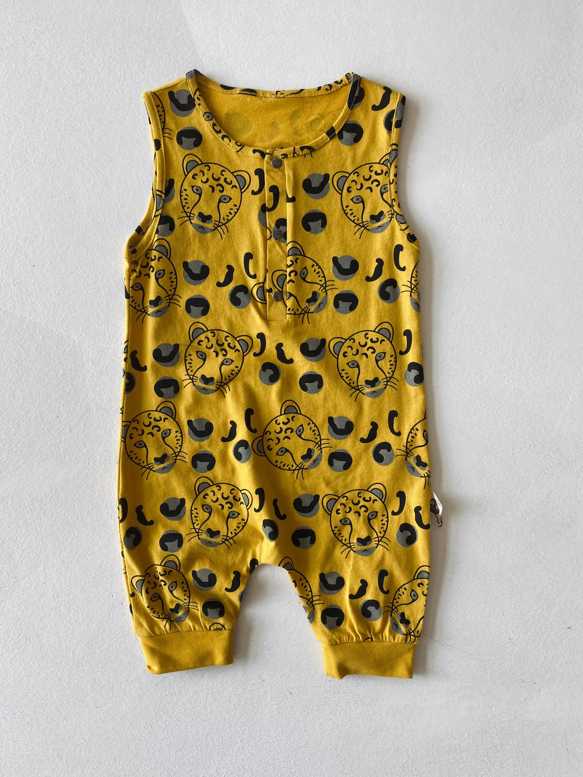 Bebek Unisex Kaplan Baskılı Tulum Ve Boyunluk | 0–24 Ay | RG Brand | RG219 - KREM