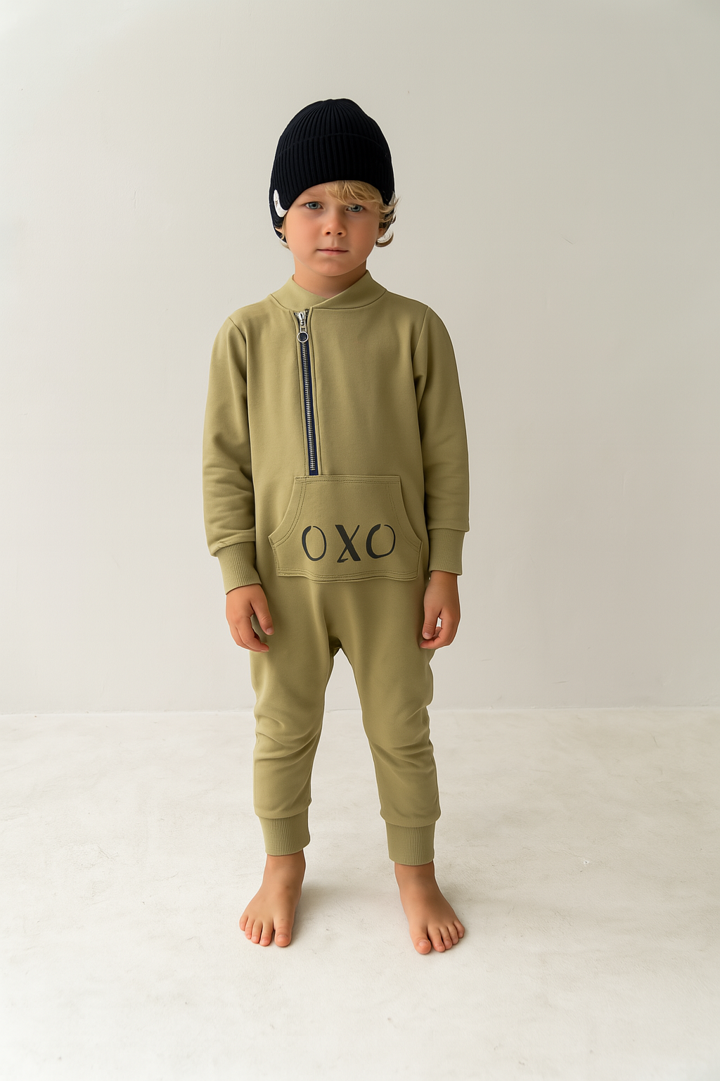 OXO Printed Baby Romper and Hat Set | 6 Months–4 Years | RG Brand | RG224 - Khaki