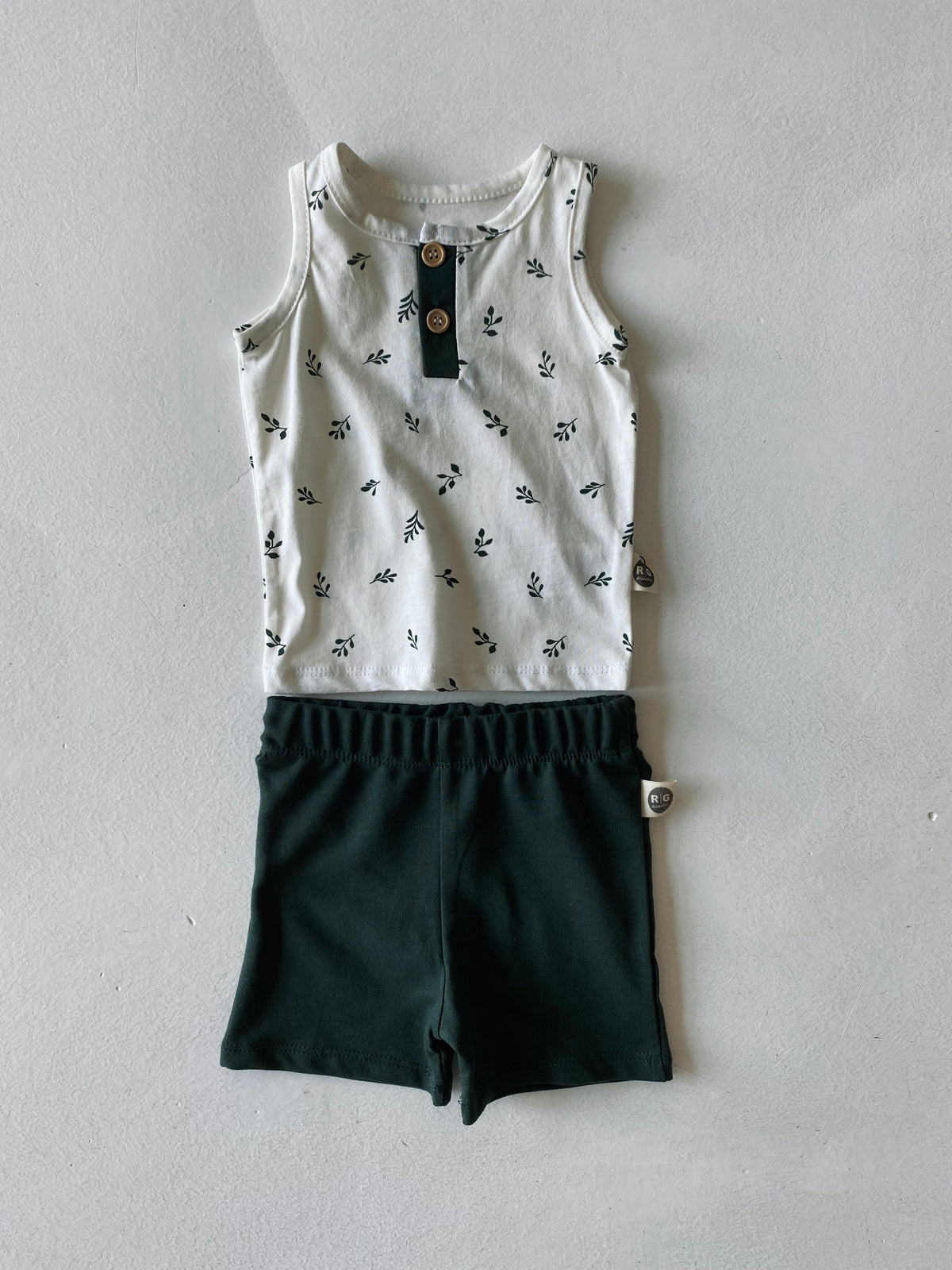 Kız ve Erkek Bebek Natural Şortlu Takım | 3 Ay–3 Yaş | RG316 - MİNT