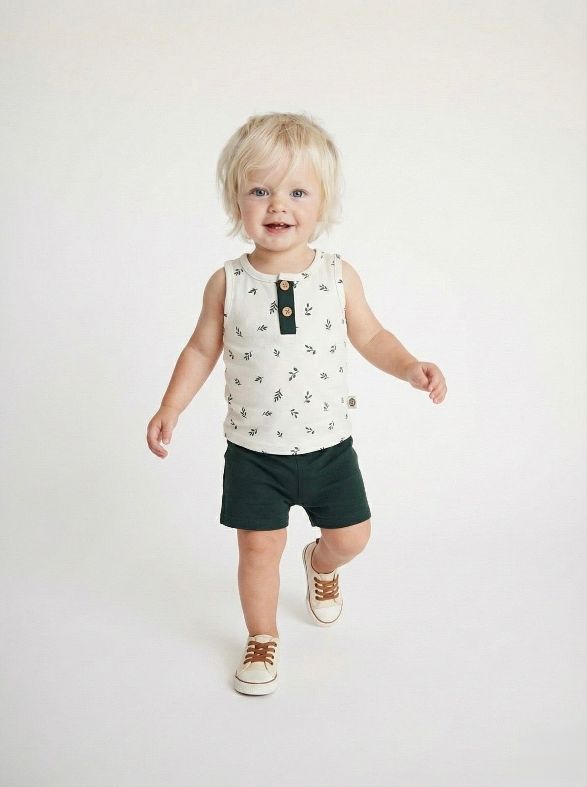 Kız ve Erkek Bebek Natural Şortlu Takım | 3 Ay–3 Yaş | RG316 - BEYAZ