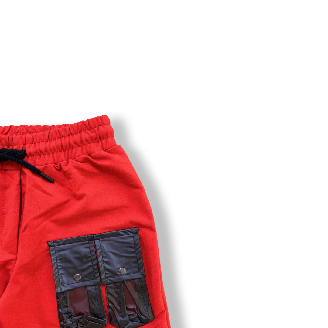 Genç Çift Cepli Fashion Şort | 9–15 Yaş | RG Brand | RG3208 - KIRMIZI