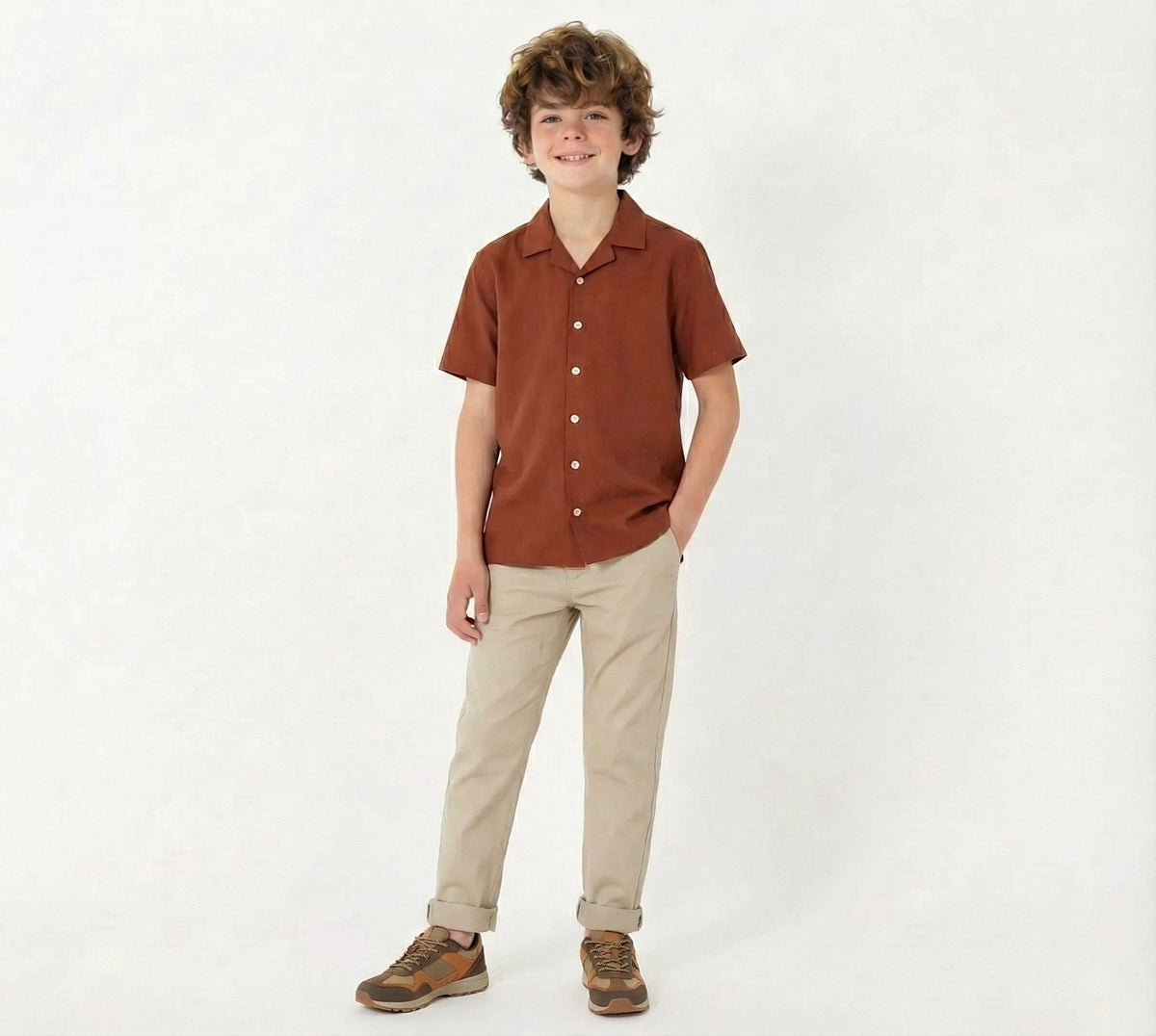 Erkek Çocuk Chino Gabardin Pantolon 9–15 Yaş | RG Brand | RG3352 - HAKİ