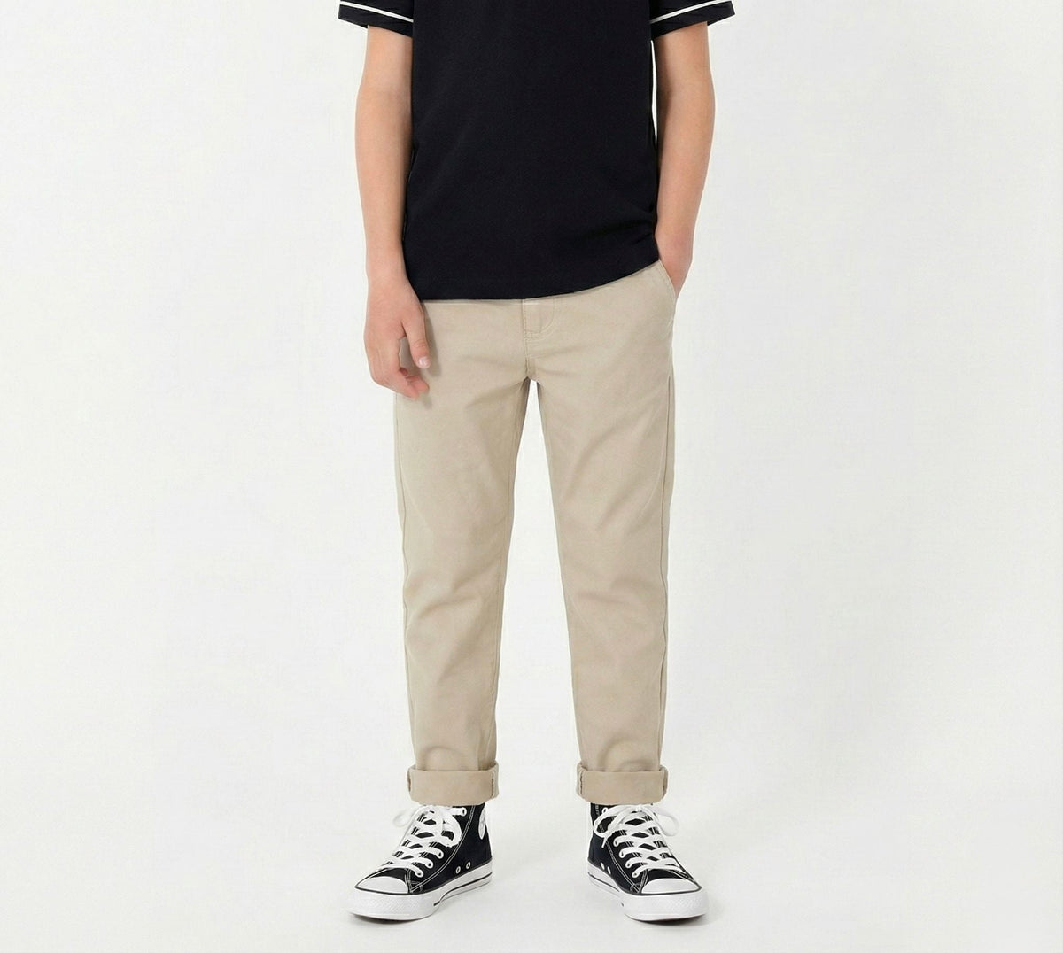 Erkek Çocuk Chino Gabardin Pantolon 9–15 Yaş | RG Brand | RG3352 - TAŞ