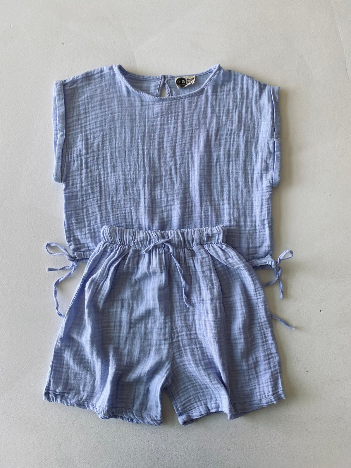 Genç Kız Müslin Şort Takımı | 9–15 Yaş | RG Brand | RG3389 - PEMBE