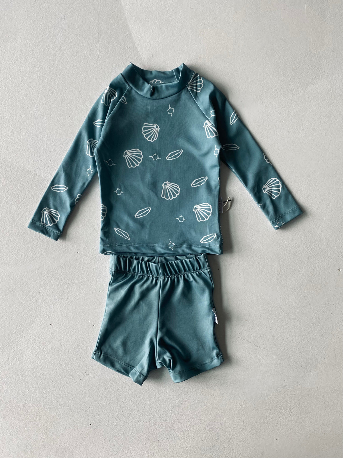 UV Korumalı Bebek Uzun Kollu Tişört ve Şort Mayo | 6 Ay–4 Yaş | RG Brand | RG339 - MANDALİNA