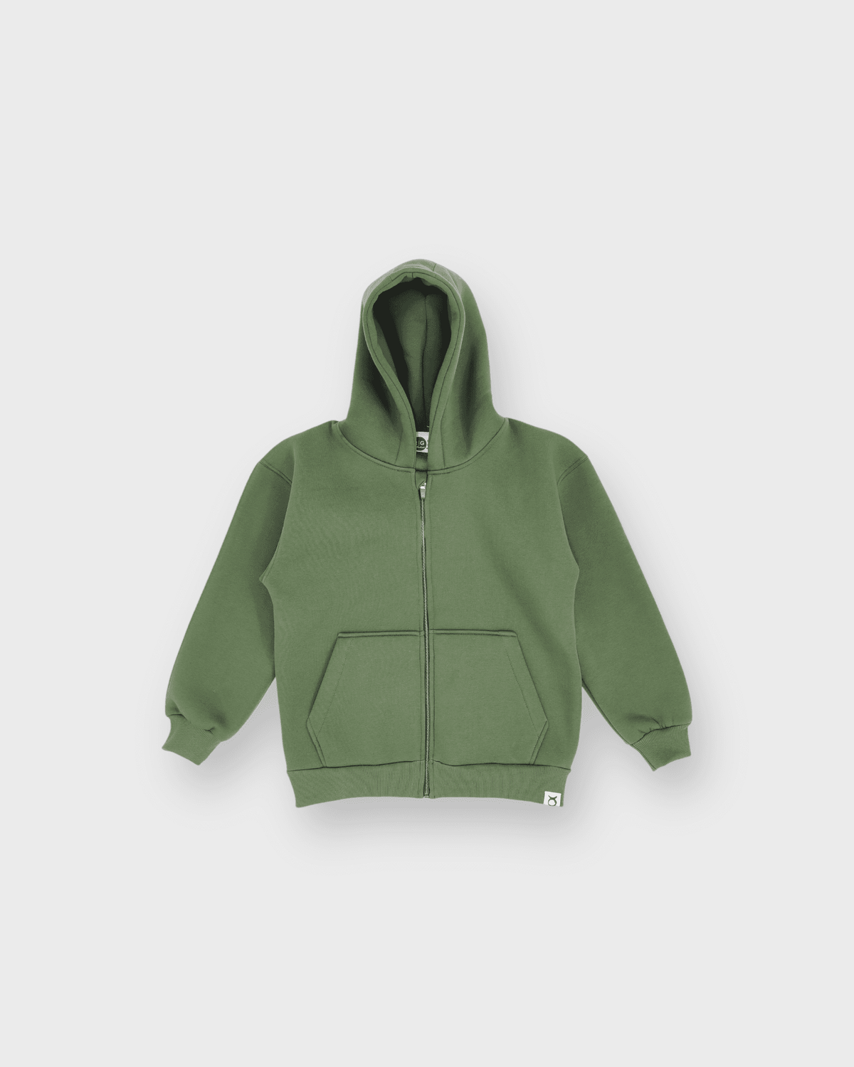 Genç 3 İplik Kapüşonlu Ve Fermuarlı Sweatshirt | 9–15 Yaş | RG Brand | RG3404 - HAKİ