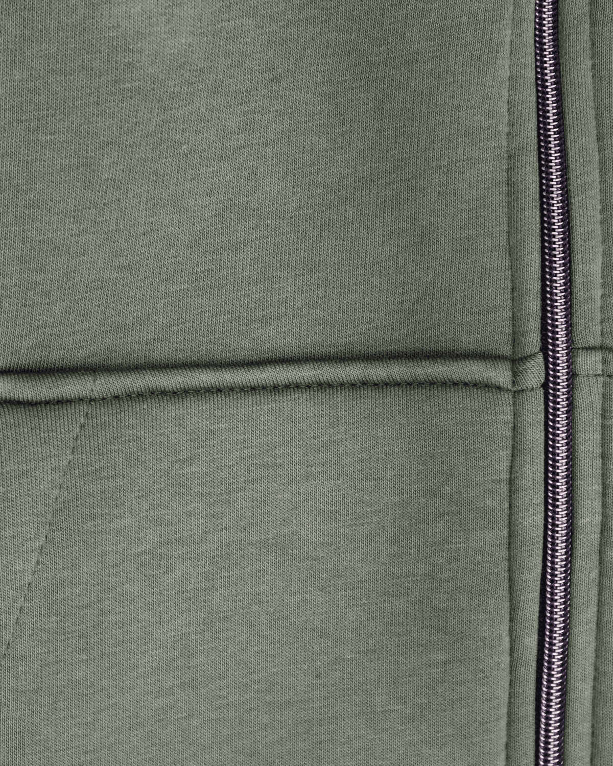 Genç 3 İplik Kapüşonlu Ve Fermuarlı Sweatshirt | 9–15 Yaş | RG Brand | RG3404 - HAKİ