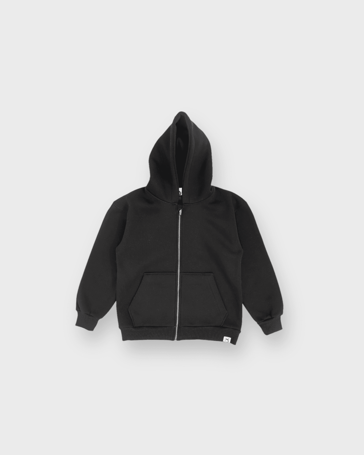Genç 3 İplik Kapüşonlu Ve Fermuarlı Sweatshirt | 9–15 Yaş | RG Brand | RG3404 - SİYAH