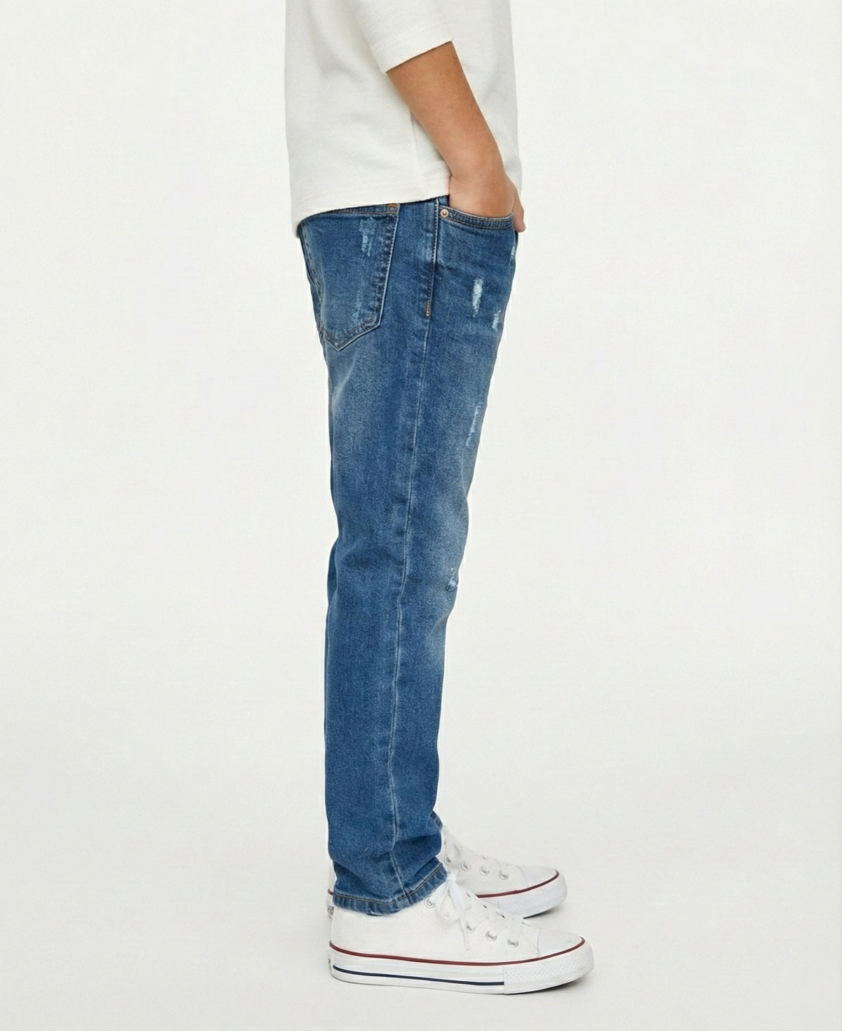 Genç Çocuk Regular Kesim Jean Pantolon | %100 Pamuk, Rahat Kesim | Kız & Erkek | 9–15 Yaş | RG3398 - SİYAH