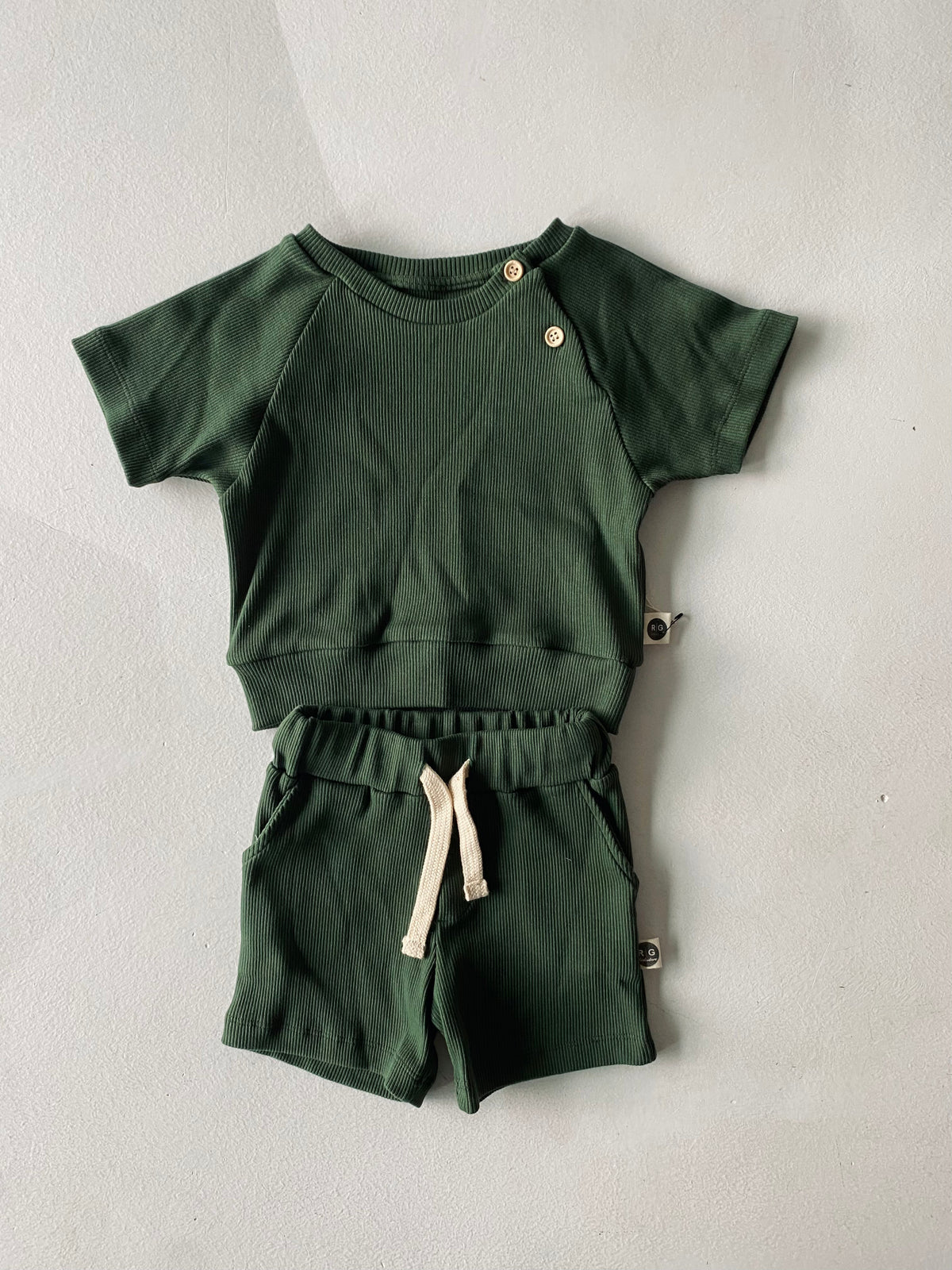 Kız ve Erkek Bebek Yazlık Tişört 2’li Set | 6 Ay–4 Yaş | RG Brand | RG342 - KİREMİT