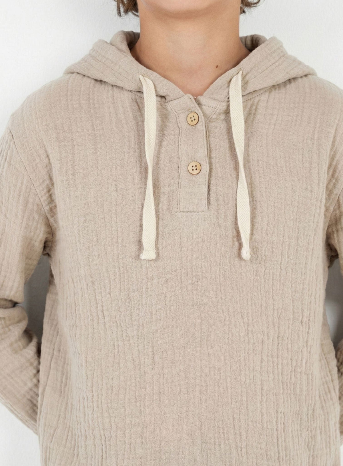 Genç Kız ve Erkek Müslin Kapüşonlu Sweatshirt | 9–15 Yaş | RG Brand | RG3709 - FÜME