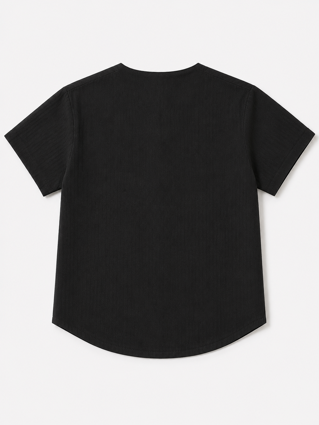 Erkek Çocuk Mao Yaka Gömlek | 9–15 Yaş | Kısa Kollu | %100 Pamuk | RG Brand | RG3712 - SİYAH