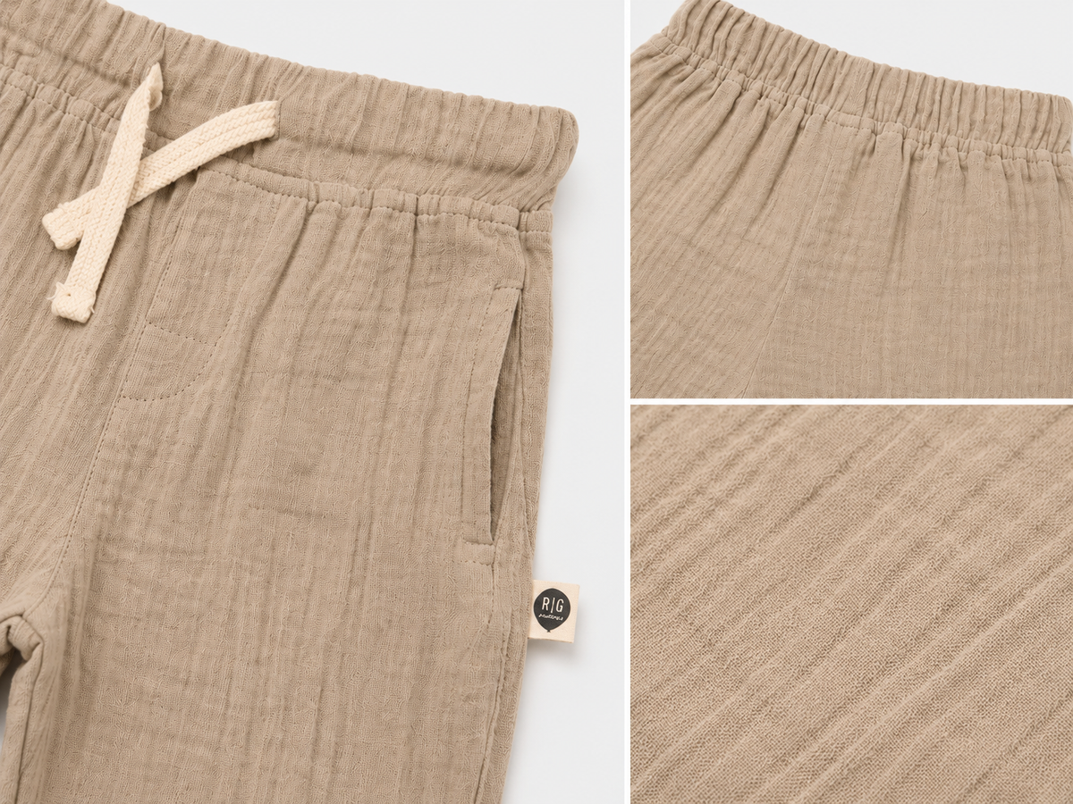 Bebek Balon Pantolon | Çift Cepli, Müslin | 6 Ay–4 Yaş | Kız & Erkek | RG Brand | RG394 - FÜME