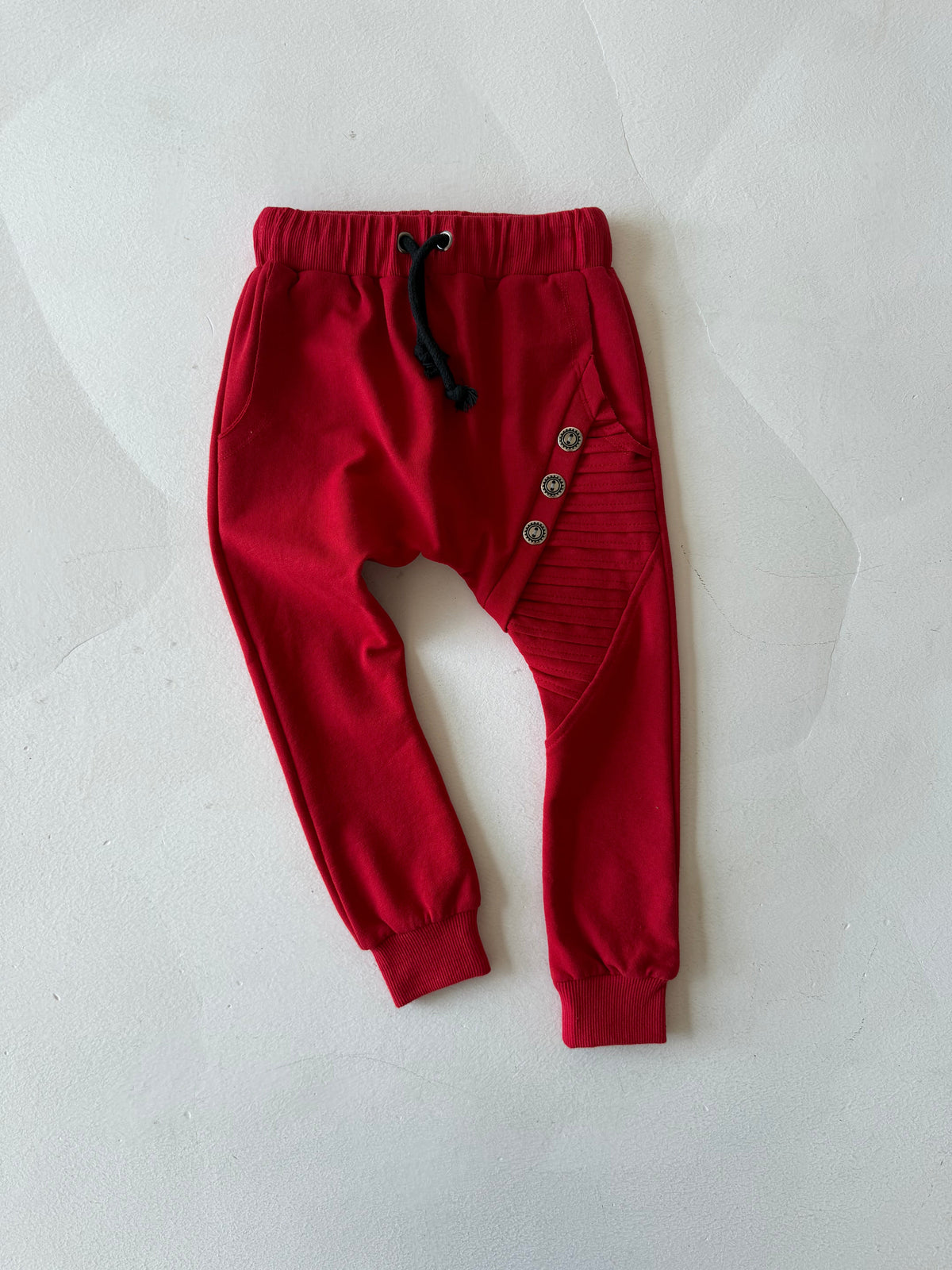 Çocuk Unisex Düğme Detaylı Konfor Eşofman| RG Brand | 3–9 Yaş | RG1144 - SİYAH